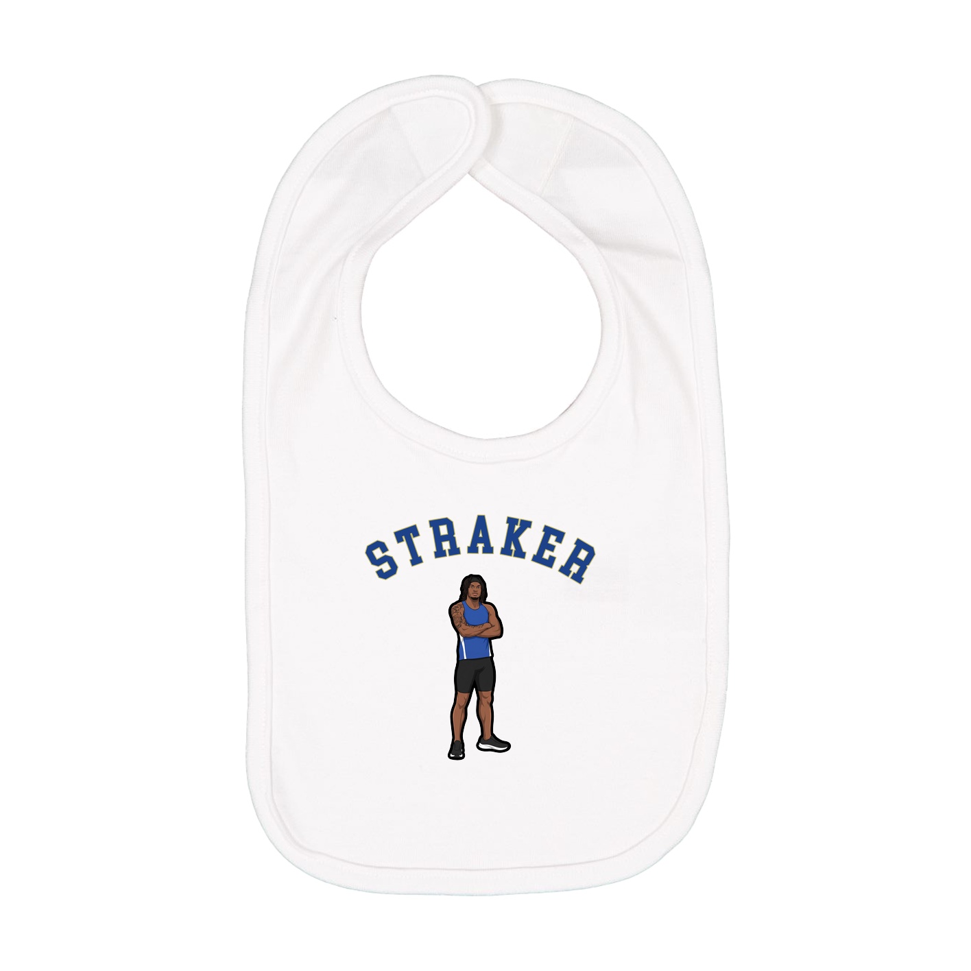 Infant Bib — Shirsey Arch in White