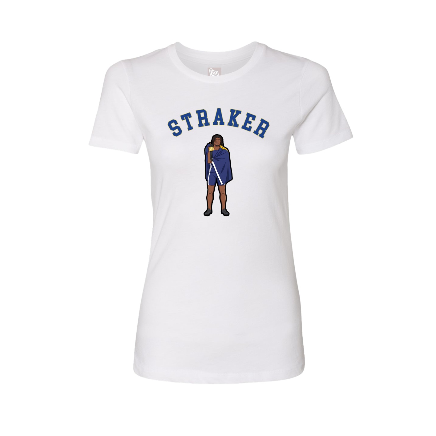 Fitted Women's Tee — Shirsey Arch in White