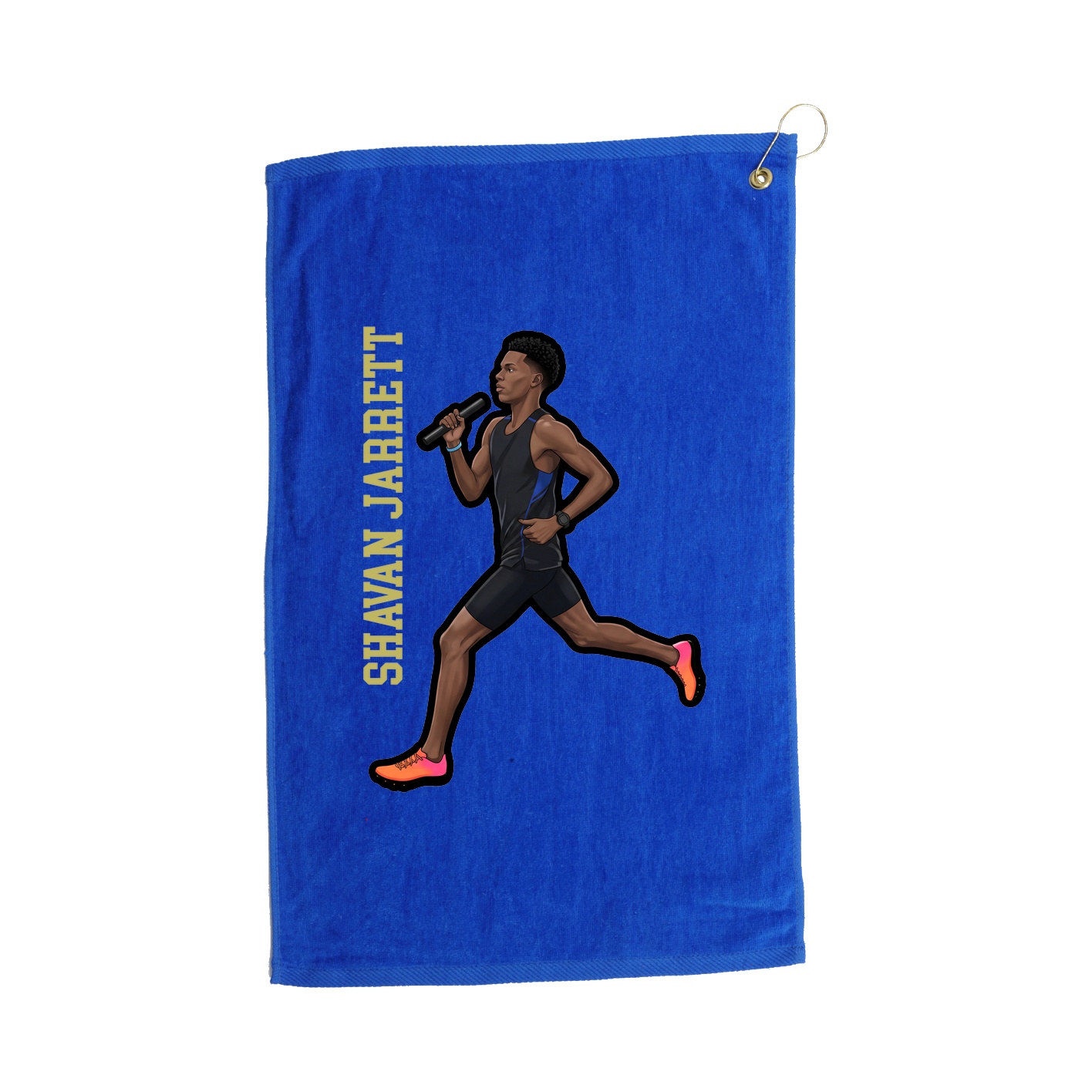 Golf Towel — Name Vertical in Royal