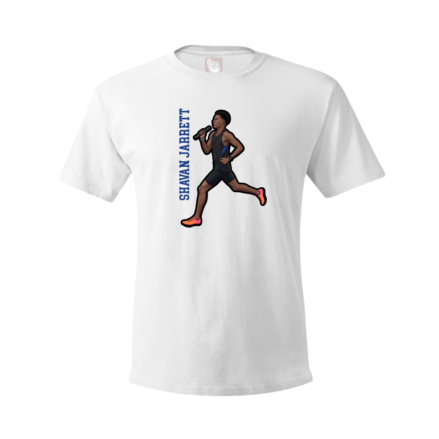 Tee — Name Vertical in White