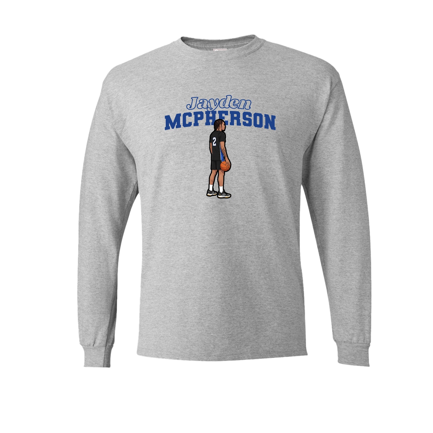 Long Sleeve Tee — Name Arch in Grey