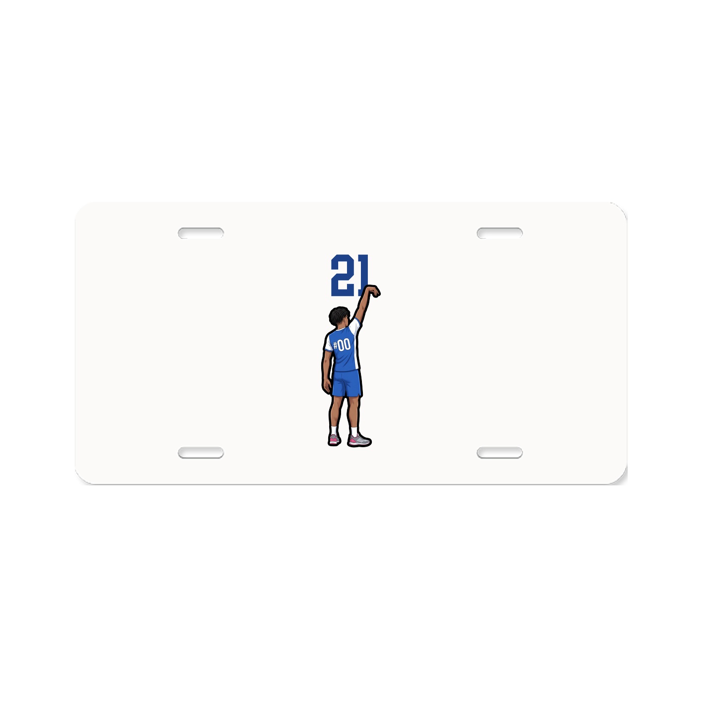 License Plate — Number Top in Classic