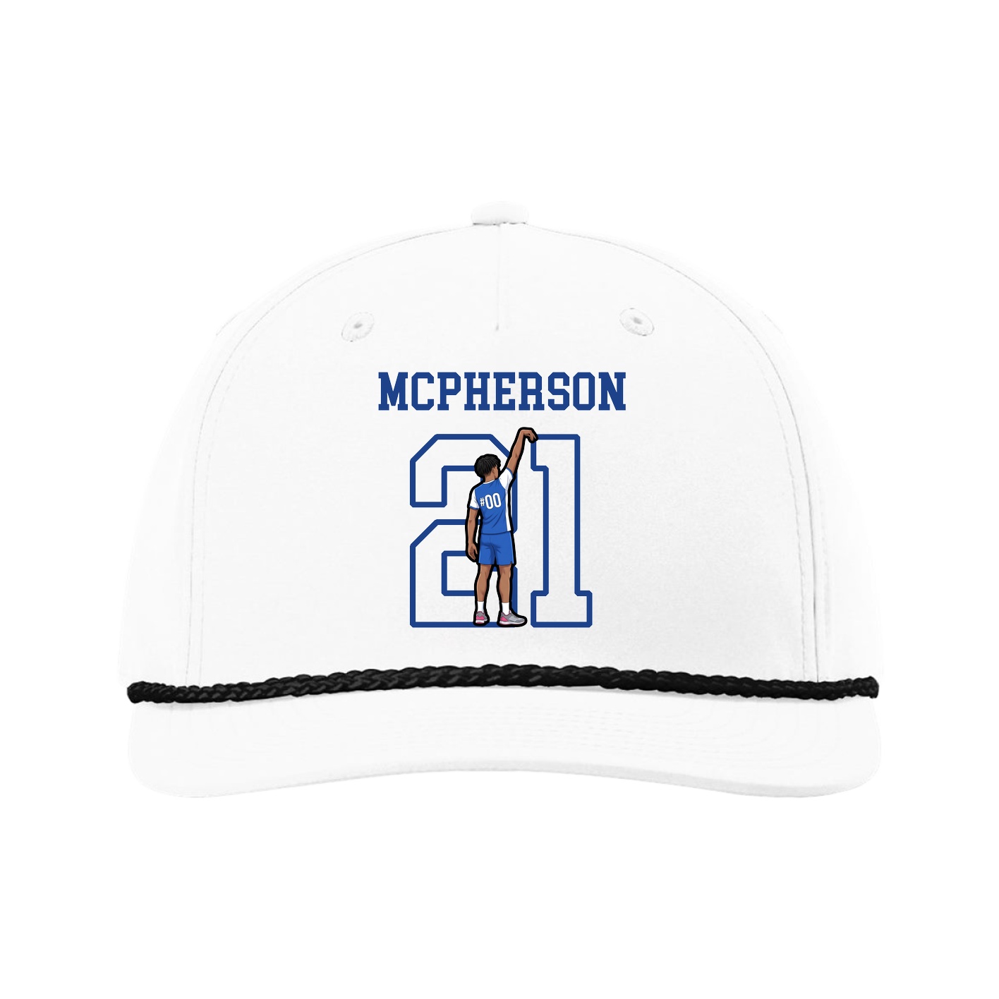Five-Panel Classic Rope Cap — Shirsey in White