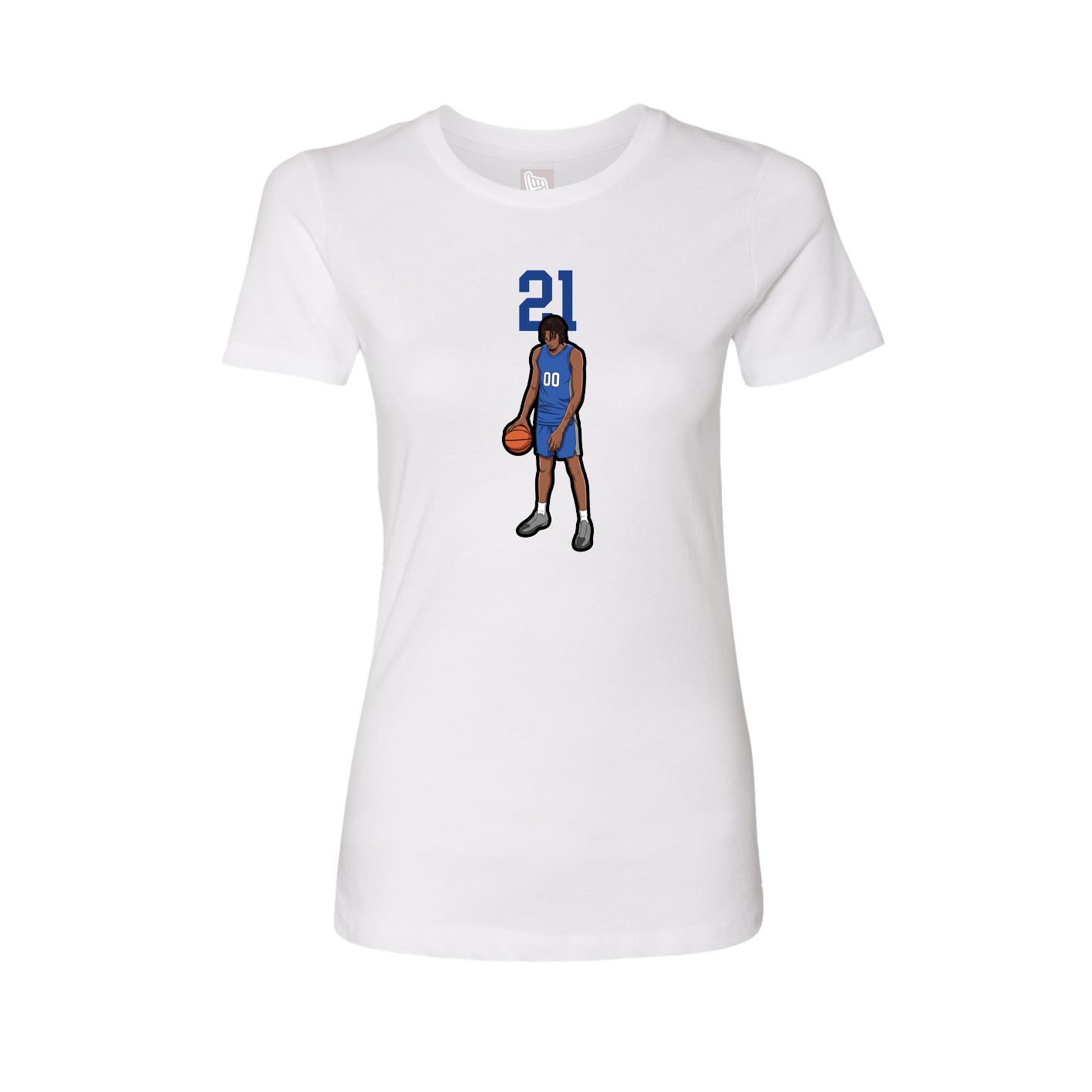 Womens Tee — Number Top in White
