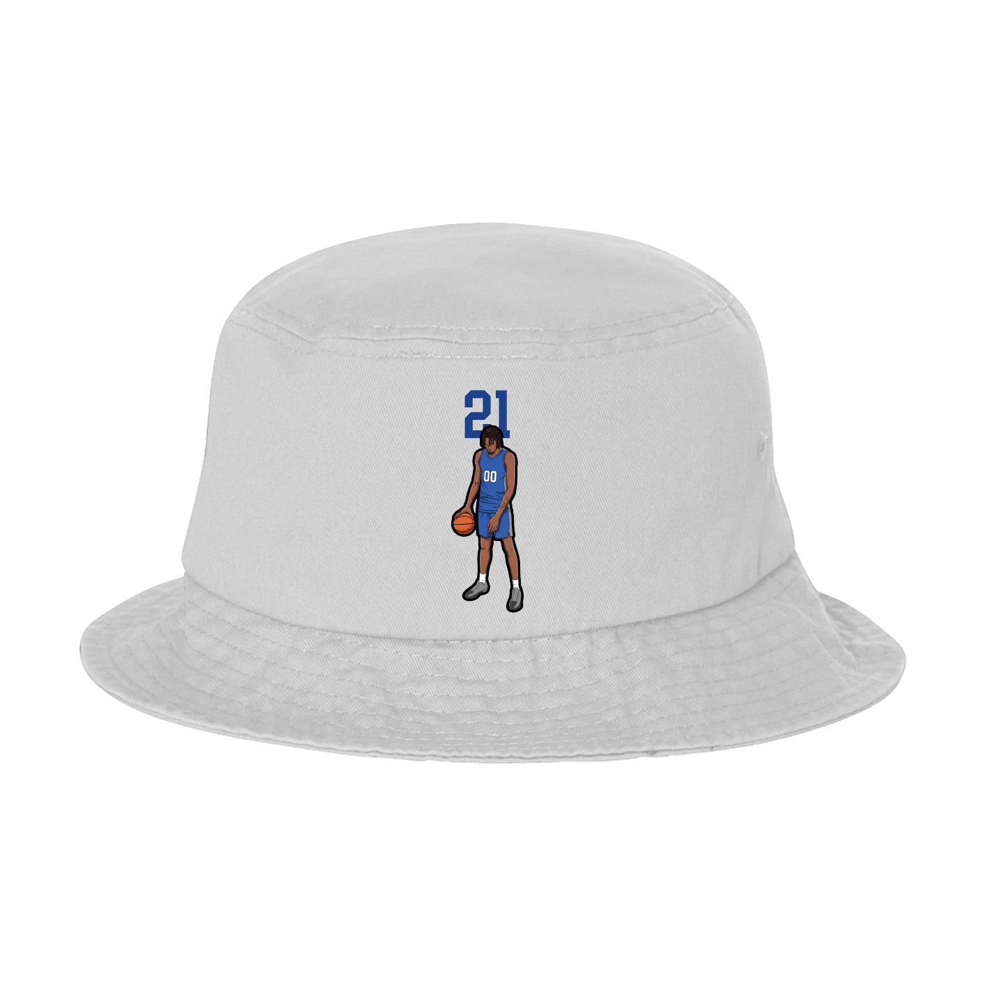 Bucket Cap — Number Top in White