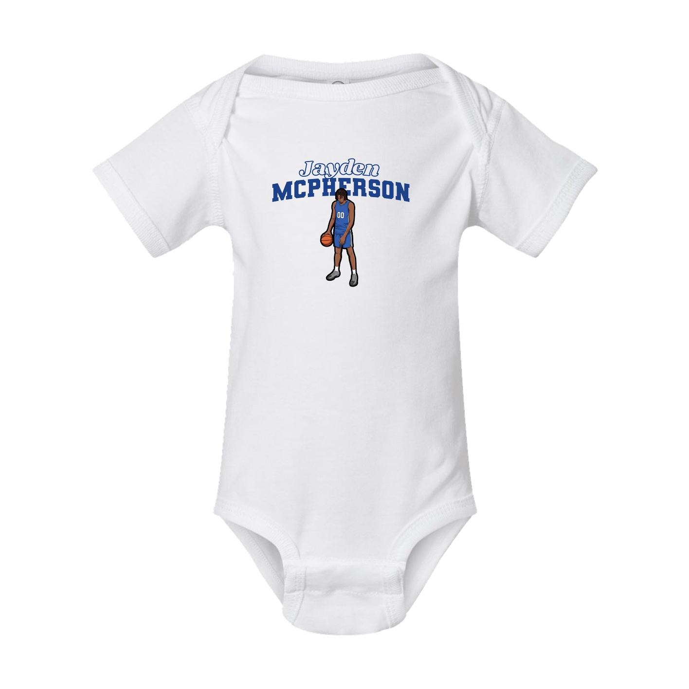 Baby Onesie — Name Arch in White