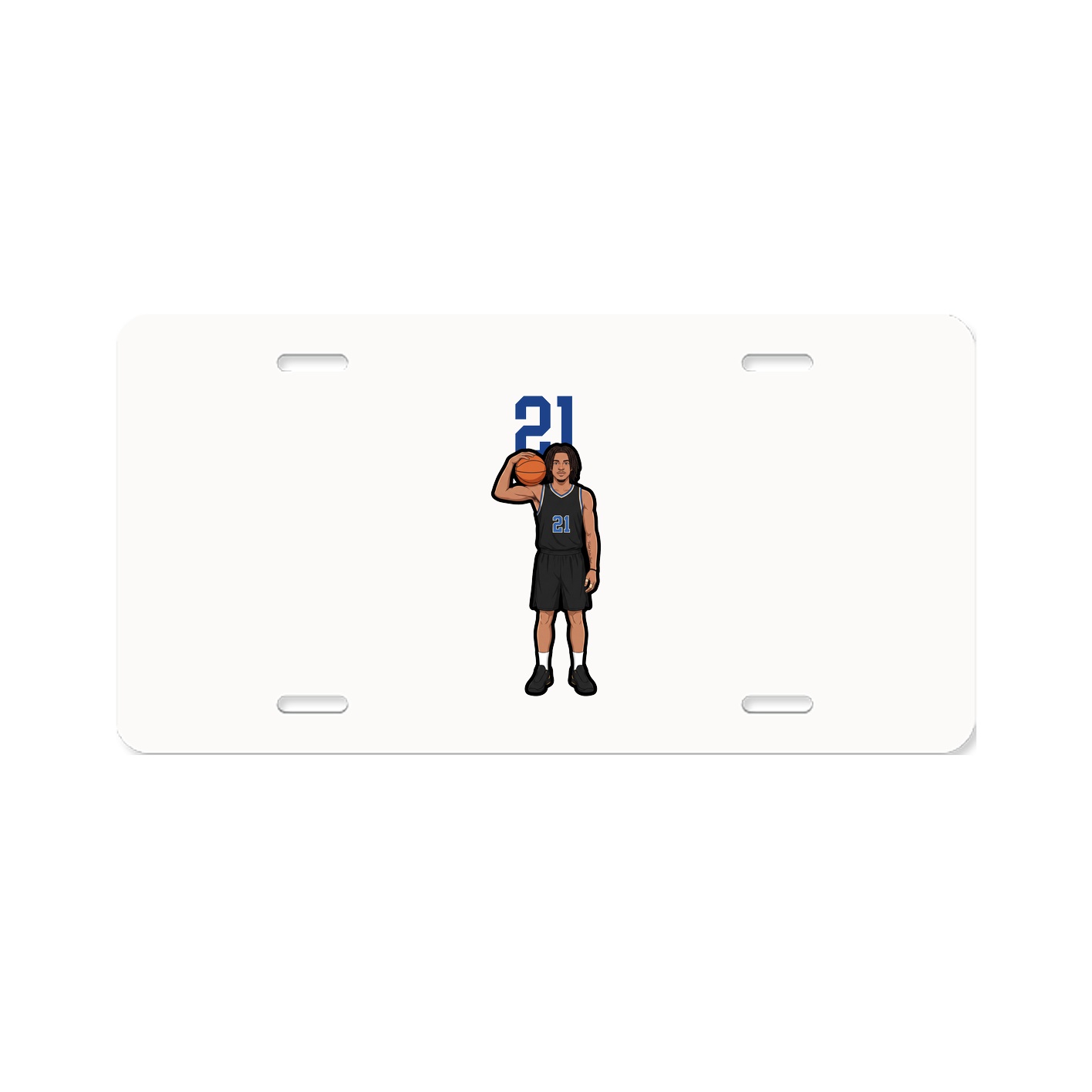 License Plate — Number Top in Classic