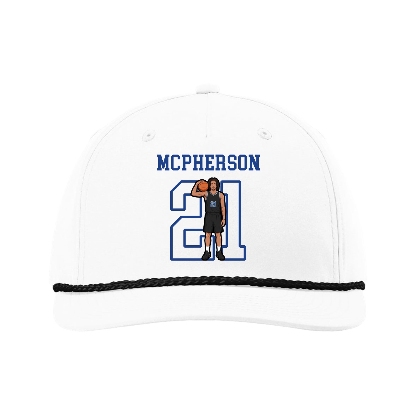 Five-Panel Classic Rope Cap — Shirsey in White