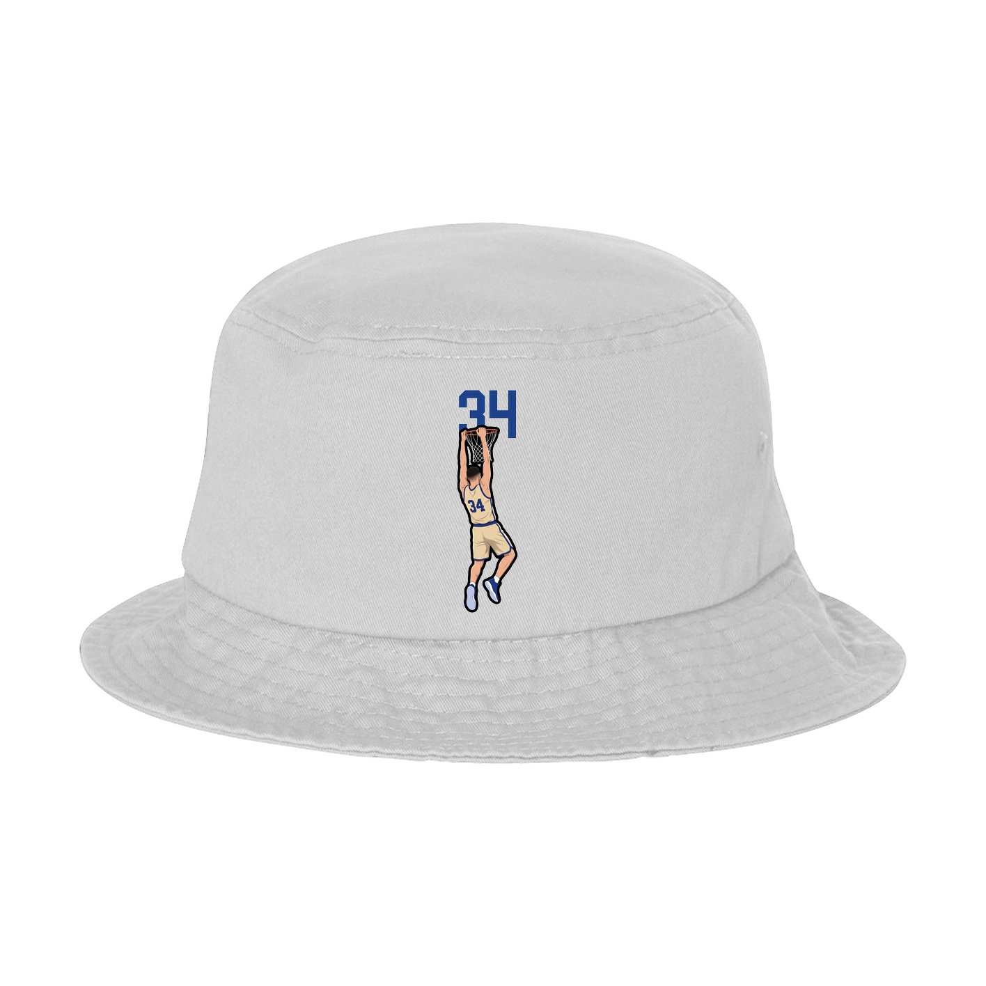 Bucket Cap — Number Top in White