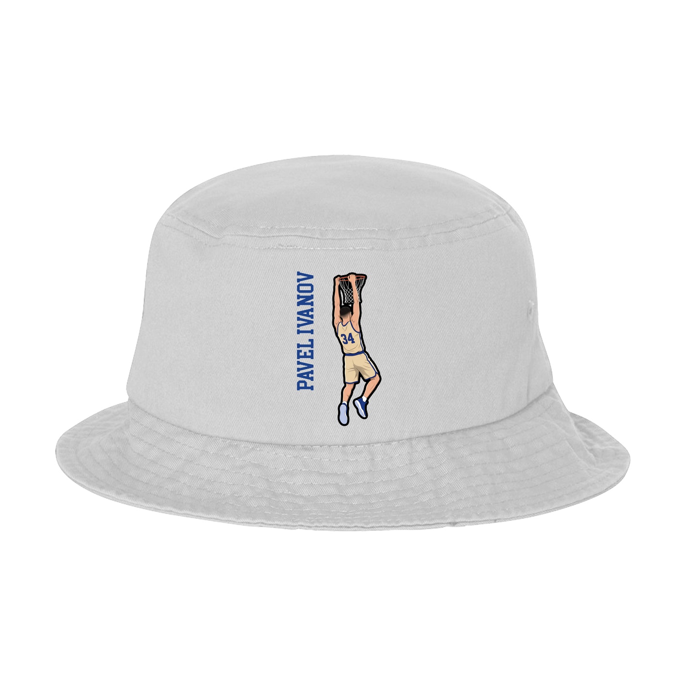 Bucket Cap — Name Vertical in White