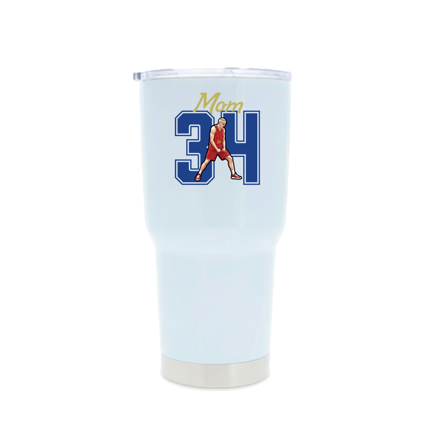 30oz Stainless Steel Tumbler — Mothers Day Shirsey in White