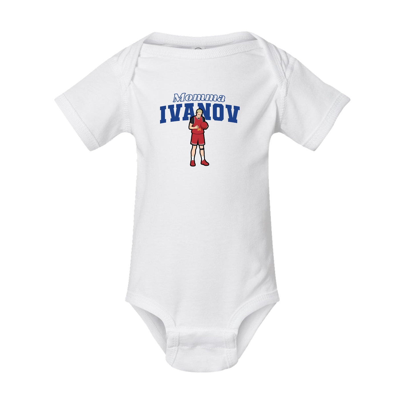 Baby Onesie — Mothers Day Block in White