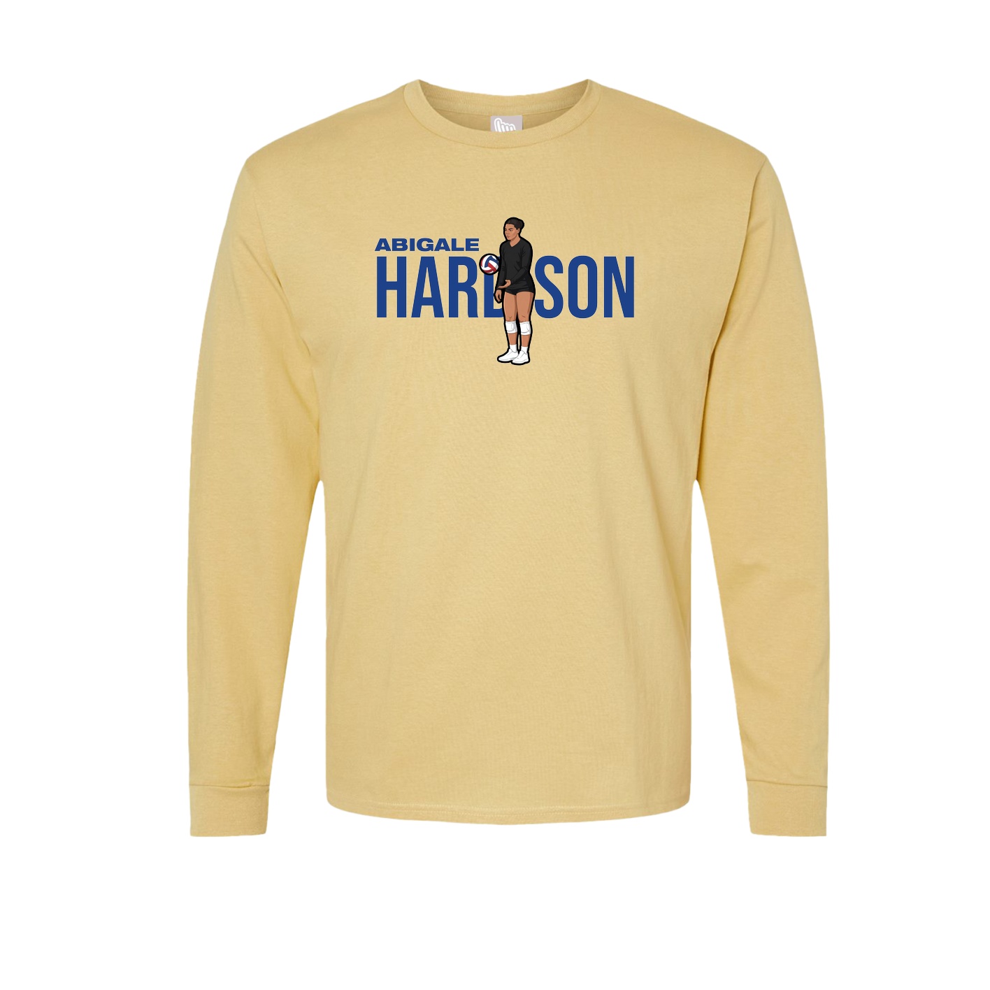 Long Sleeve Tee — Player Name in Vegas Gold