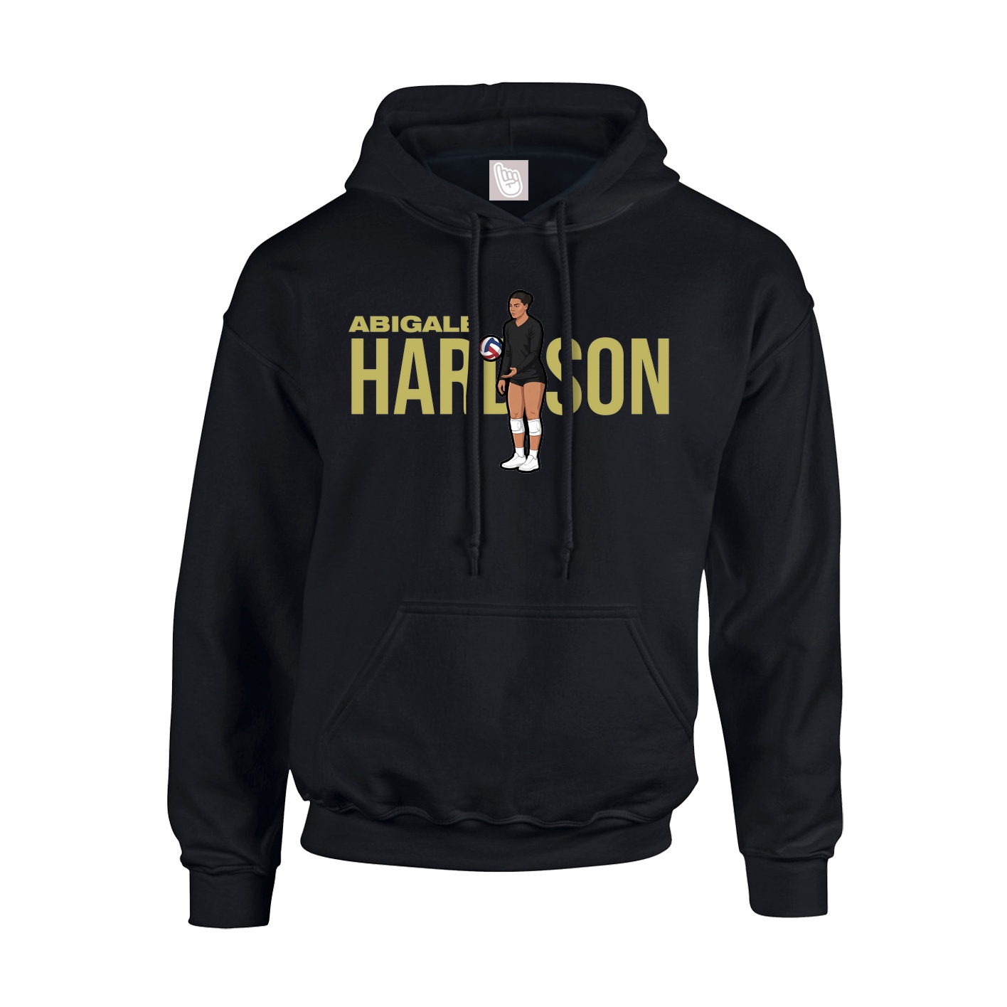Youth Hoodie — Player Name in Black