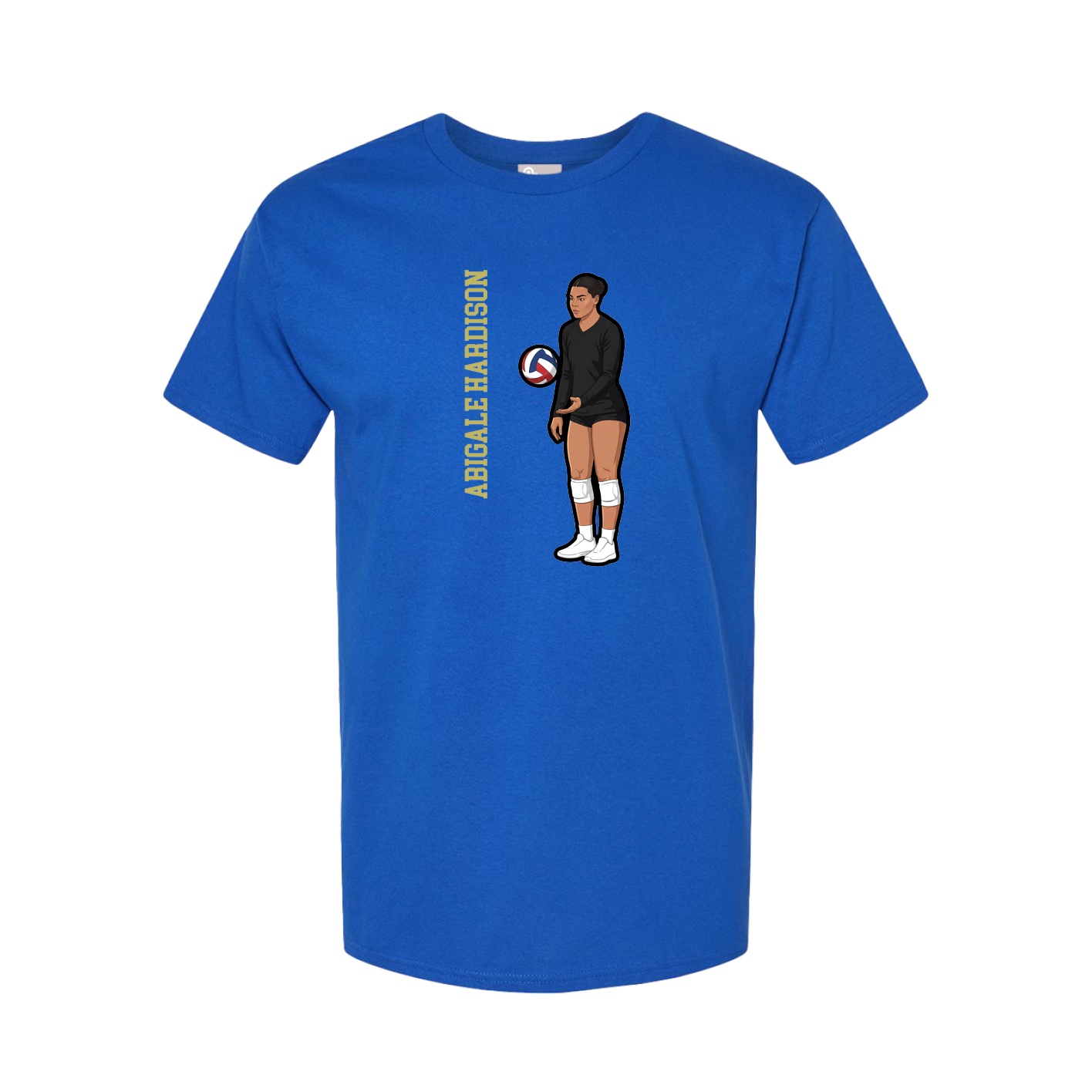 Youth Tee — Name Vertical in Royal
