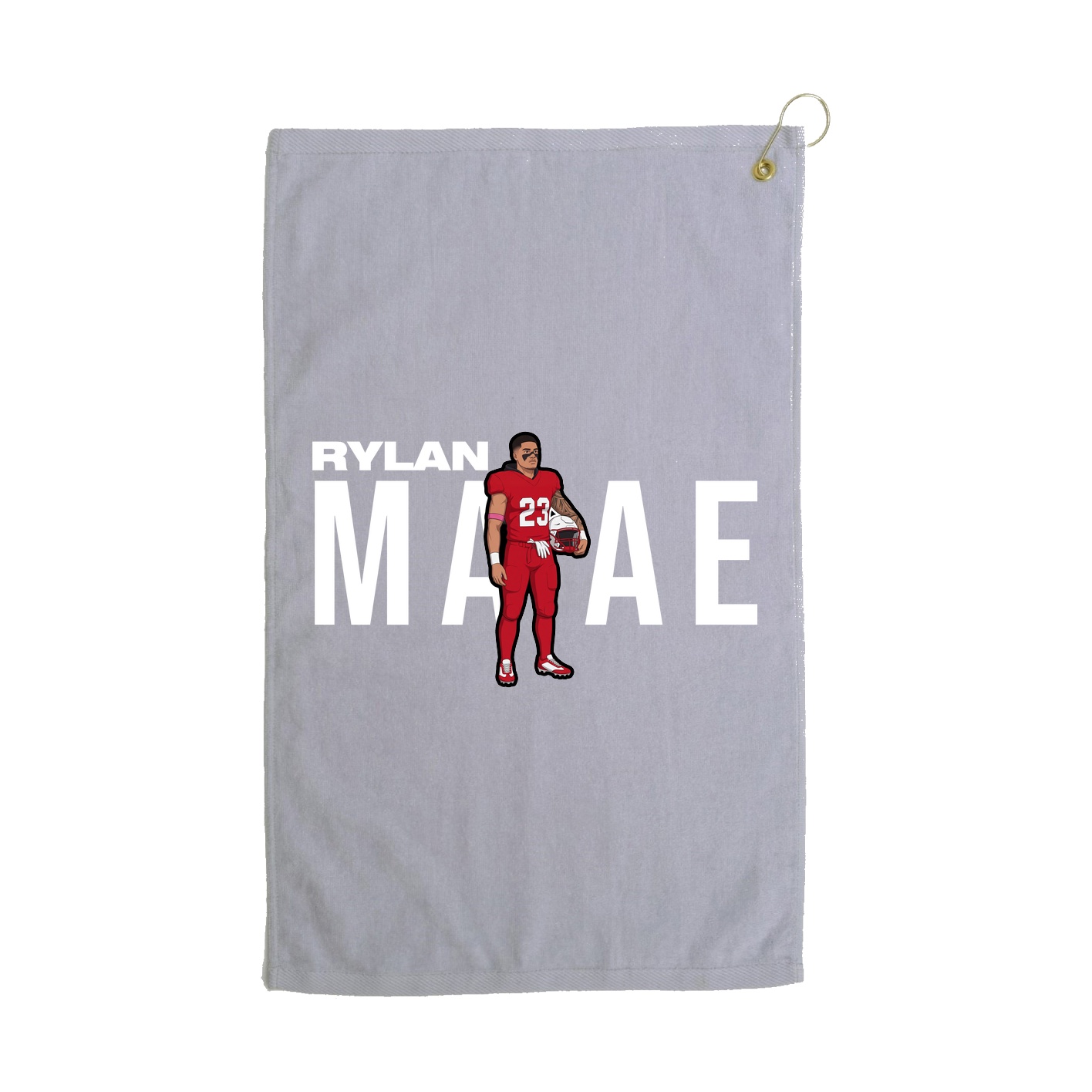 Golf Towel — Player Name in Grey