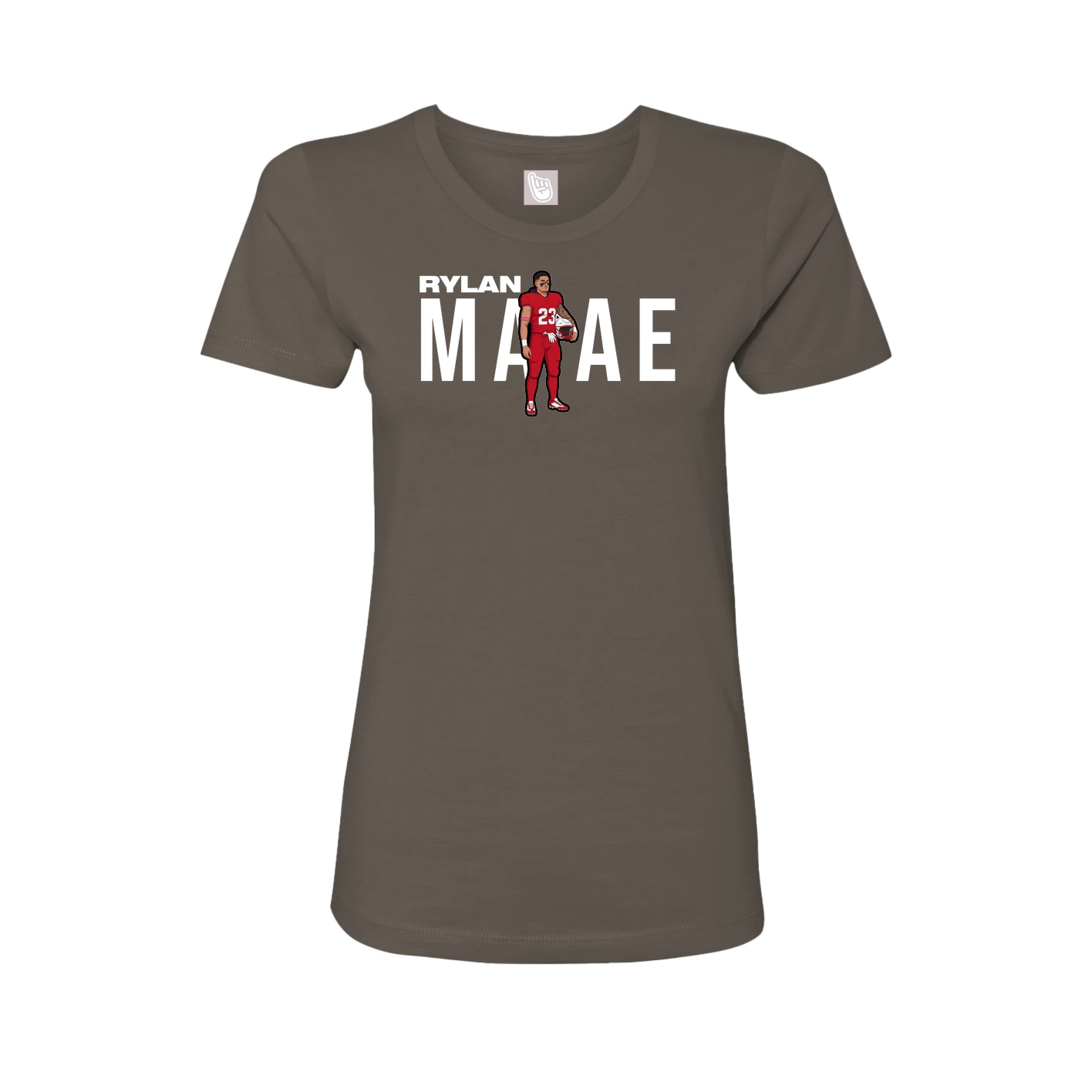 Fitted Women's Tee — Player Name in Grey