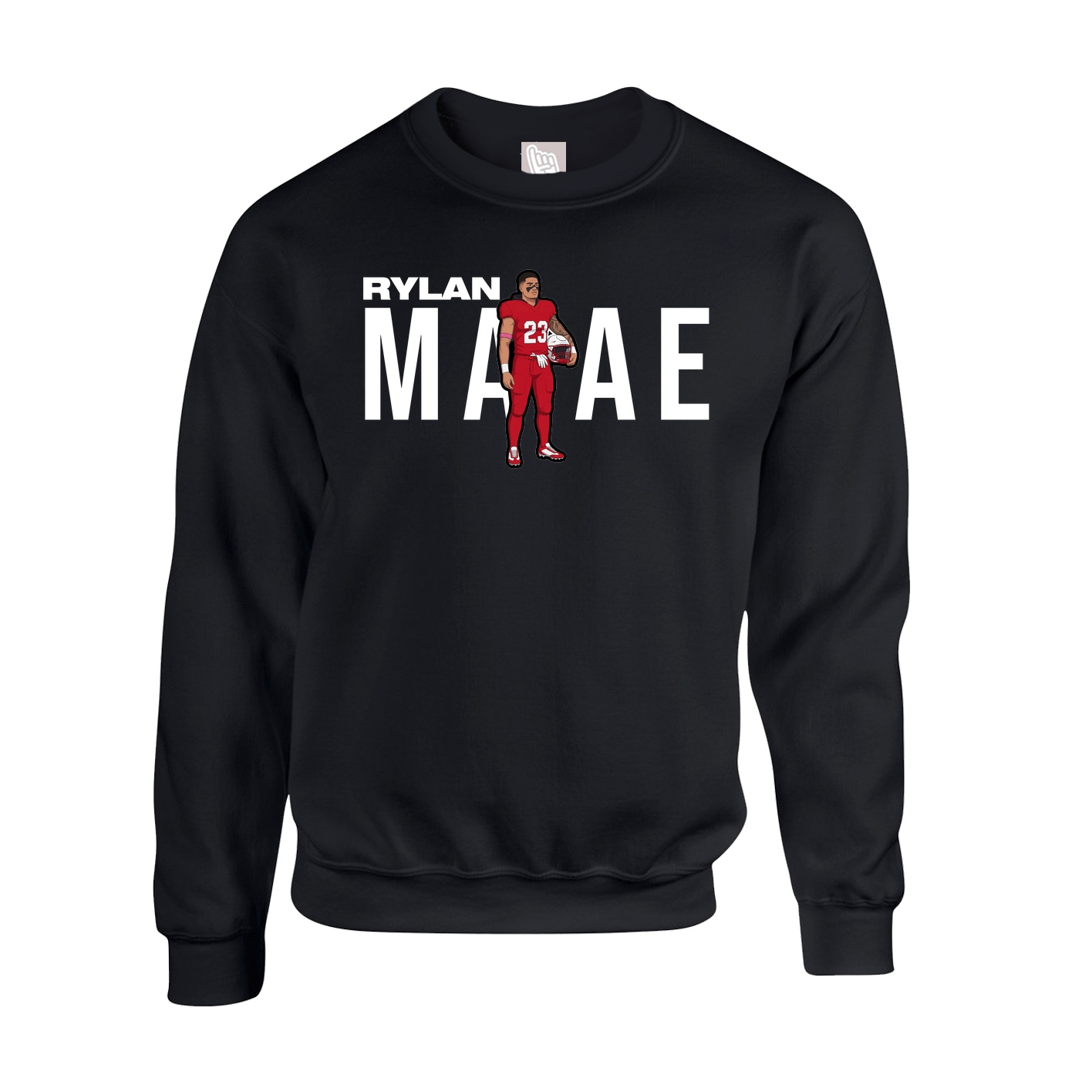 Fleece Crew — Player Name in Black