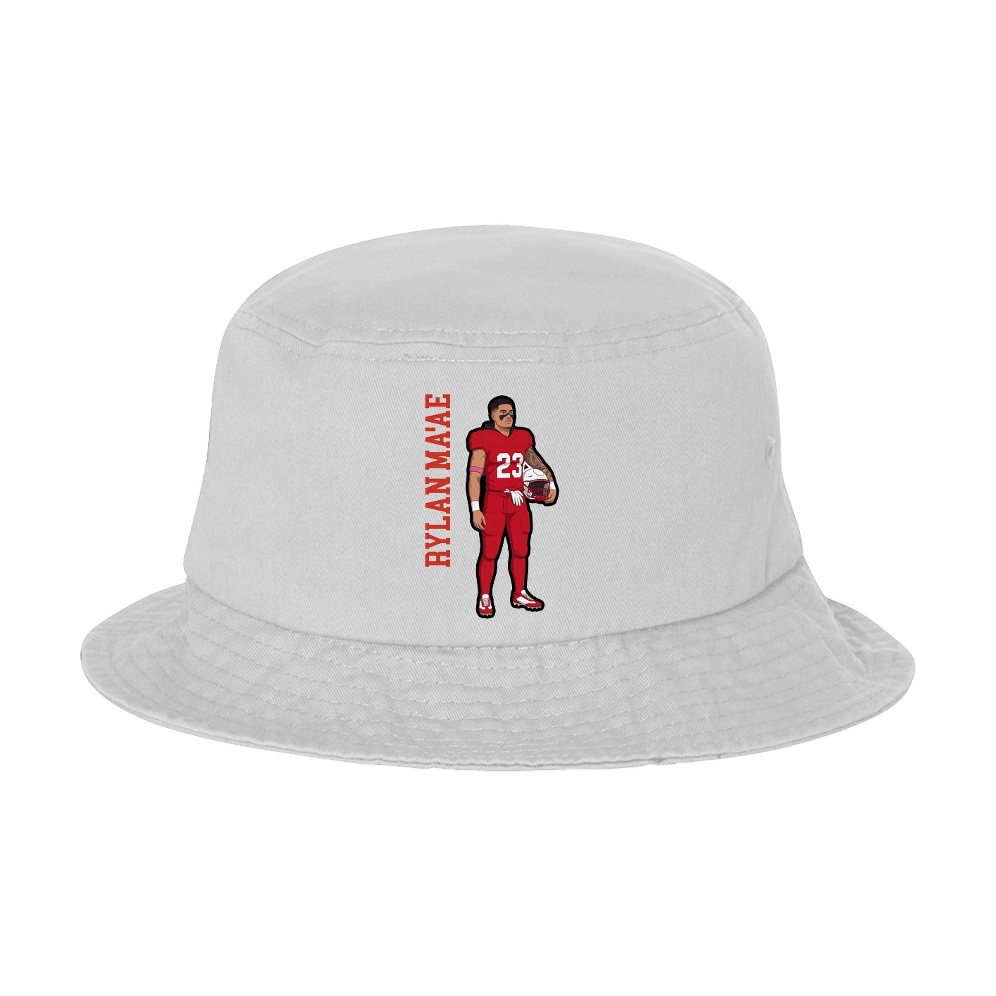 Bucket Cap — Name Vertical in White