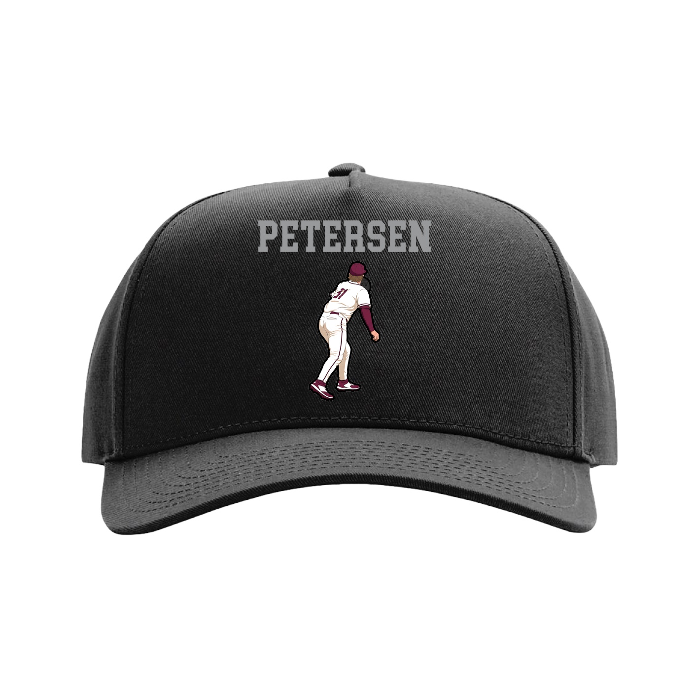 Full Fabric Five-Panel Champ Cap — Shirsey in Black