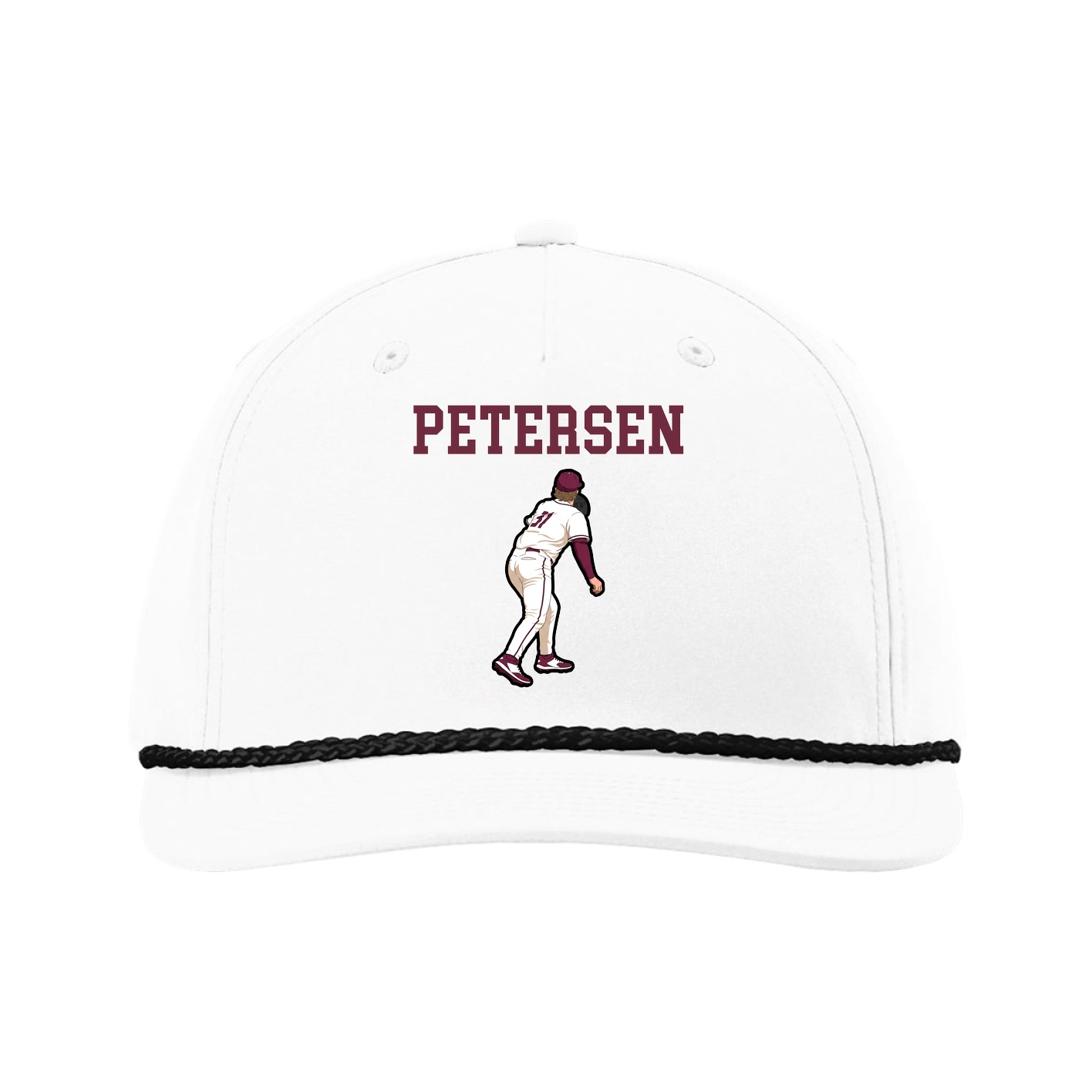 Five-Panel Classic Rope Cap — Shirsey in White