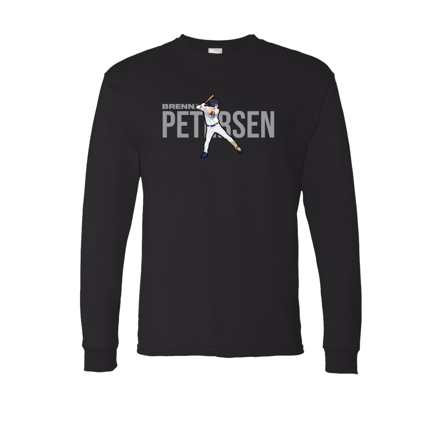 Long Sleeve Tee — Player Name in Black