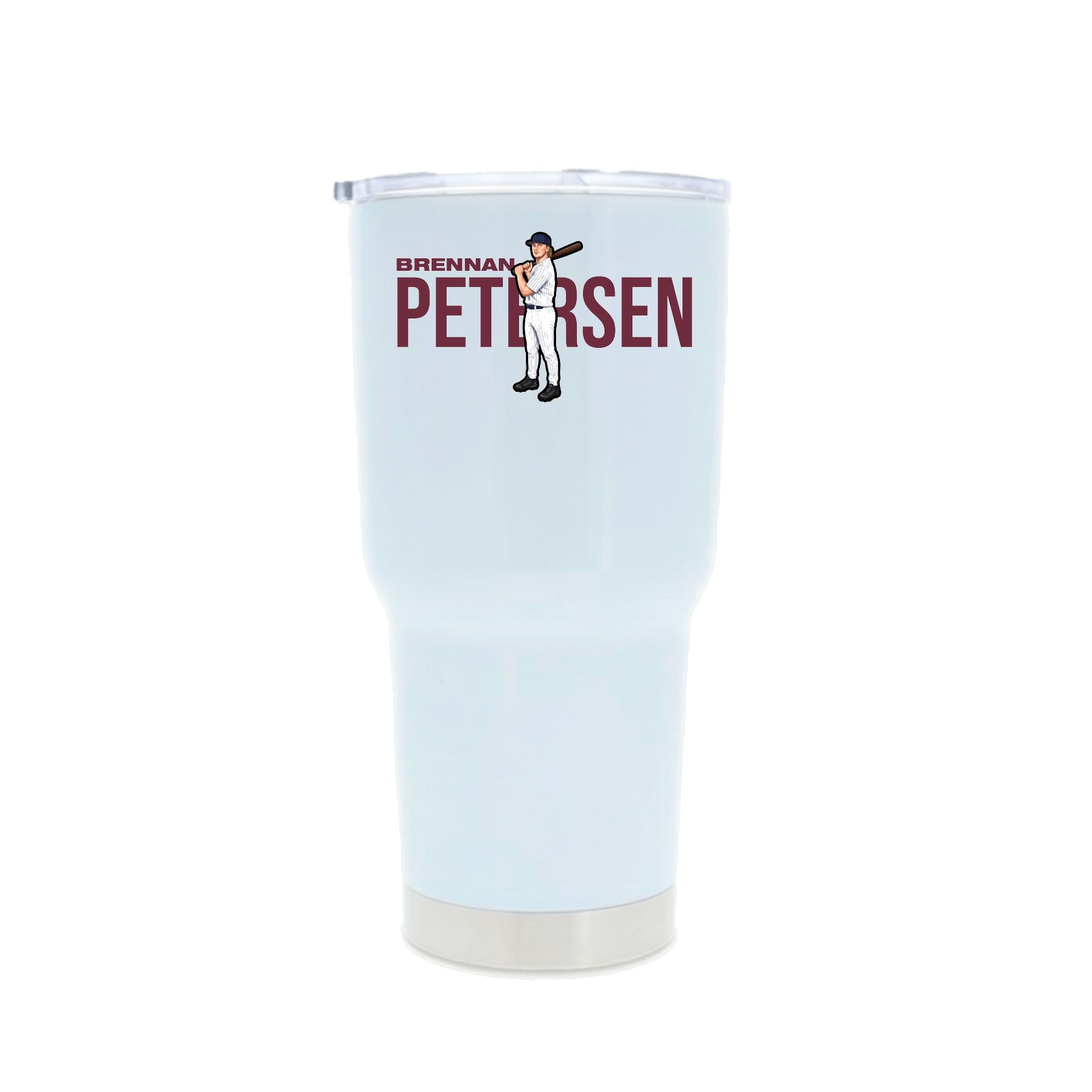 30oz Stainless Steel Tumbler — Player Name in White