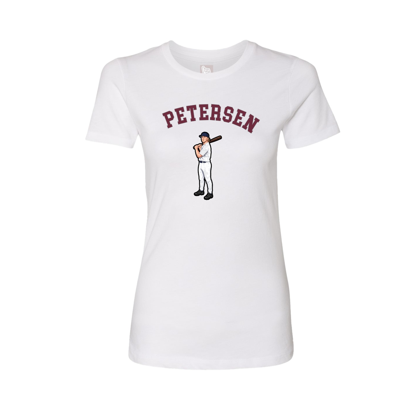Fitted Women's Tee — Shirsey Arch in White