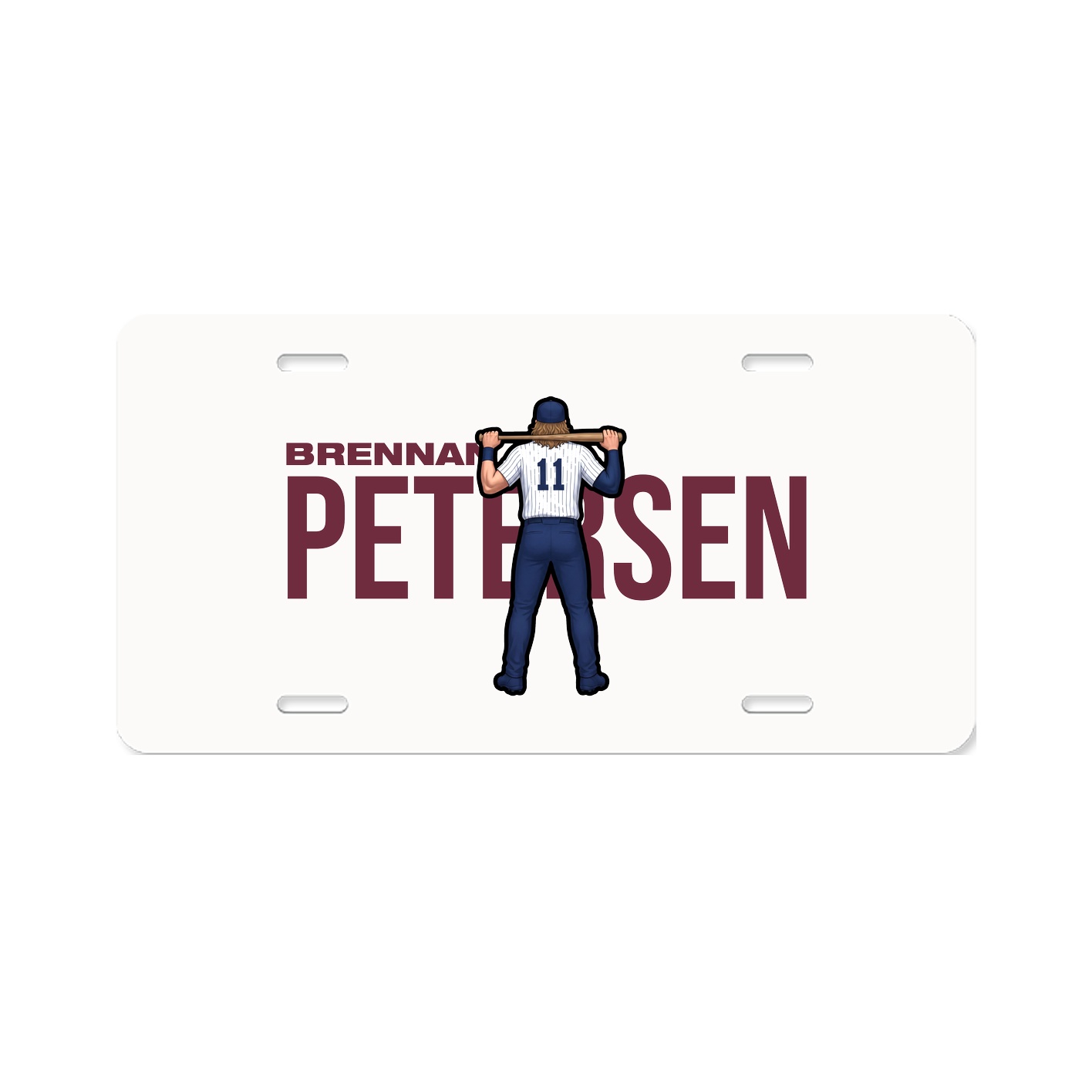 License Plate — Player Name in Classic