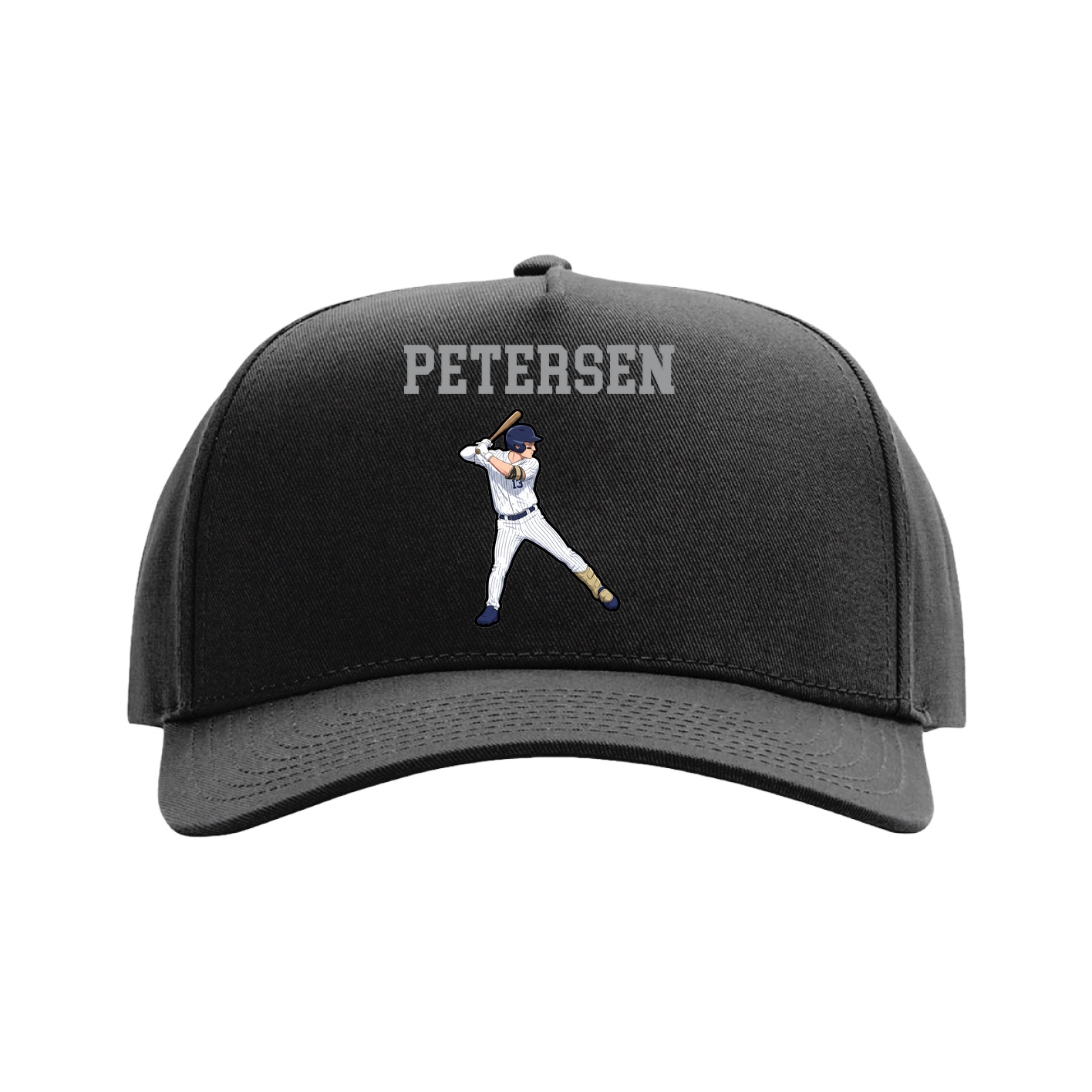 Full Fabric Five-Panel Champ Cap — Shirsey in Black