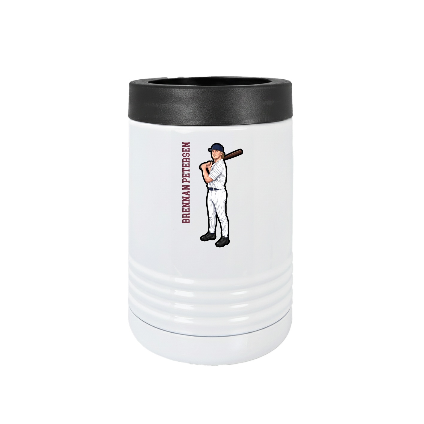 Beverage Holder — Name Vertical in White