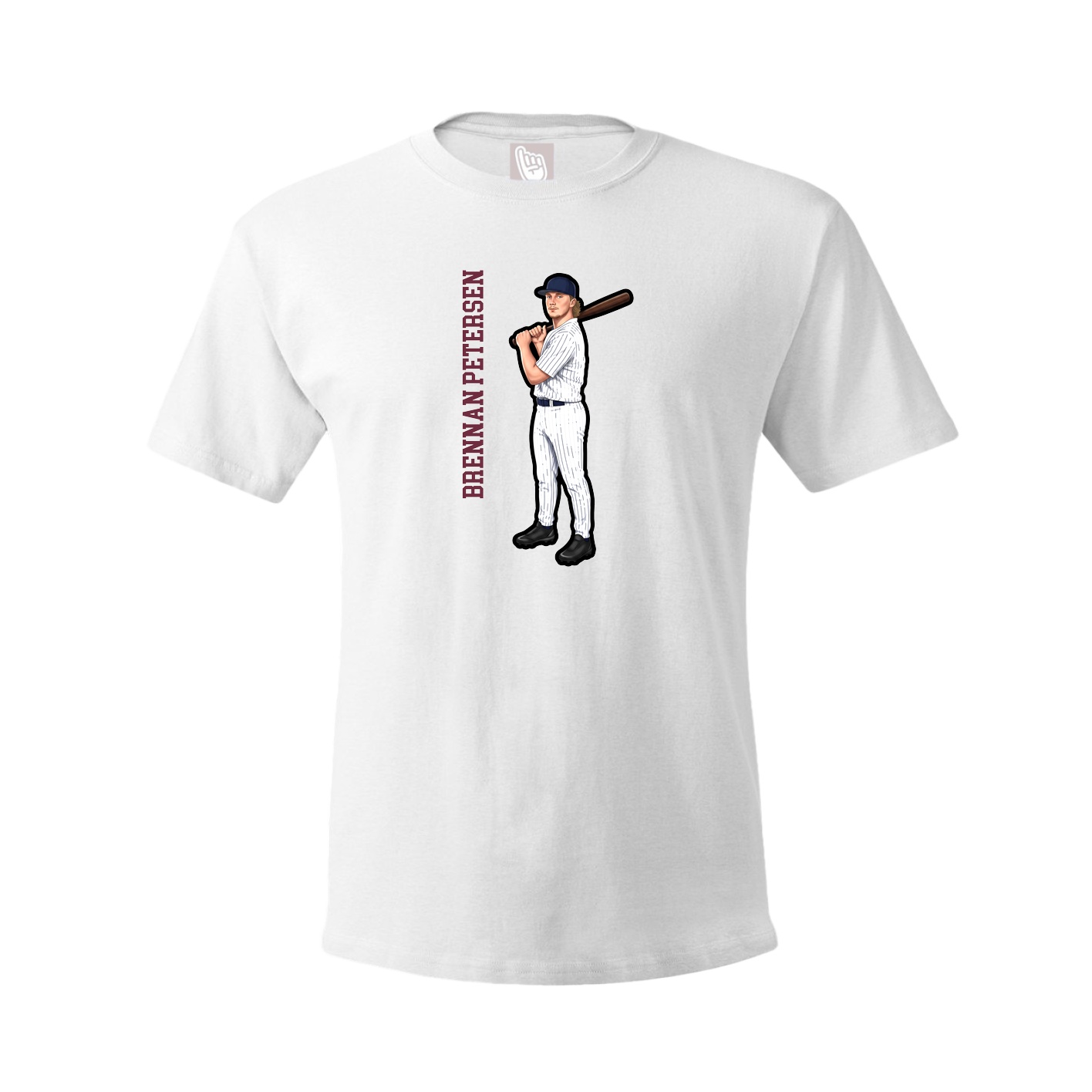 Tee — Name Vertical in White