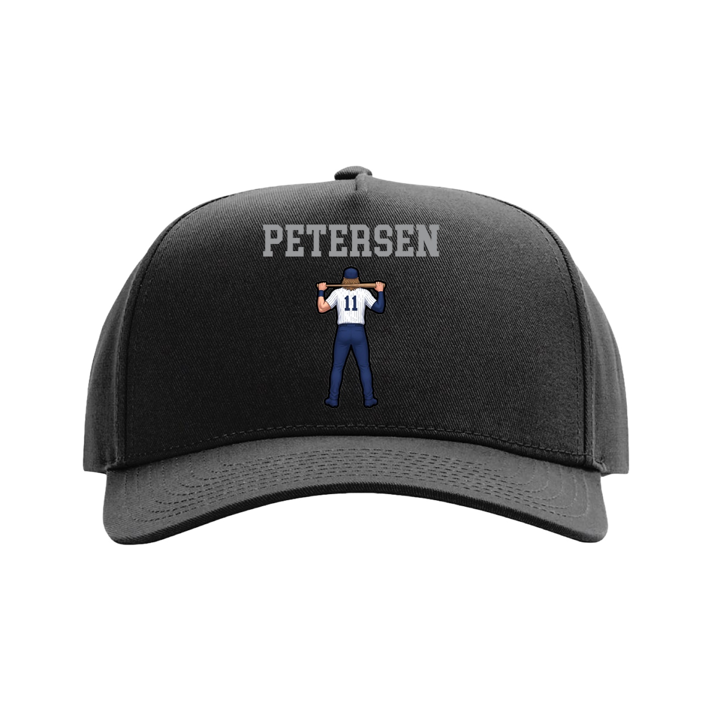 Full Fabric Five-Panel Champ Cap — Shirsey in Black