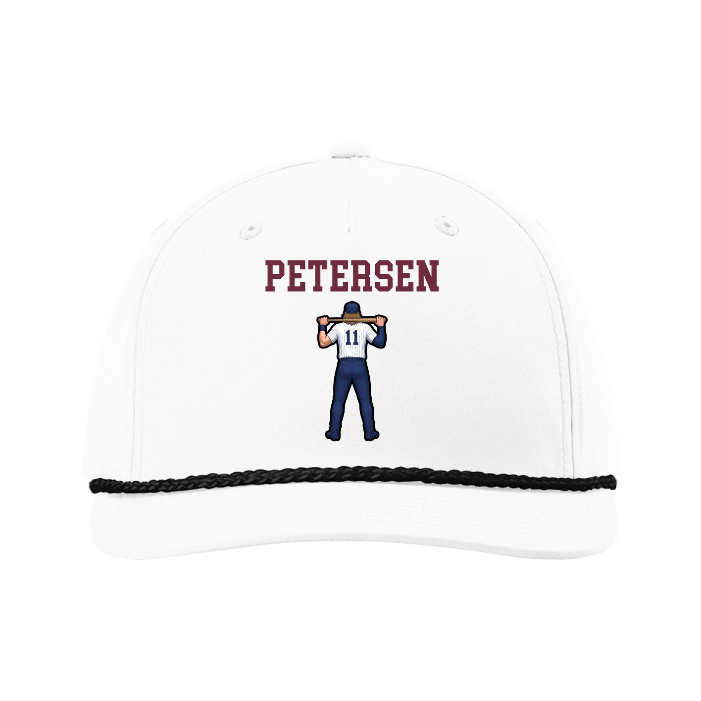 Five-Panel Classic Rope Cap — Shirsey in White