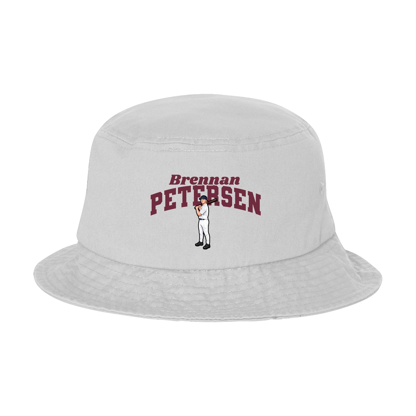 Bucket Cap — Signature Arch in White