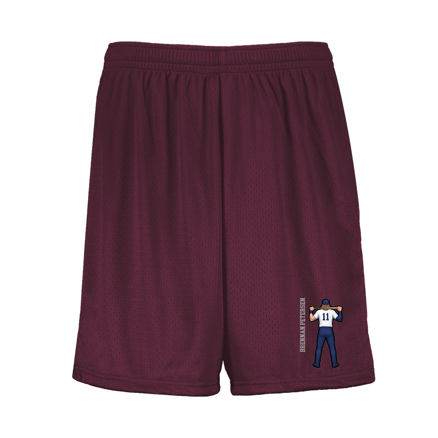 Shorts — Name Vertical in Maroon