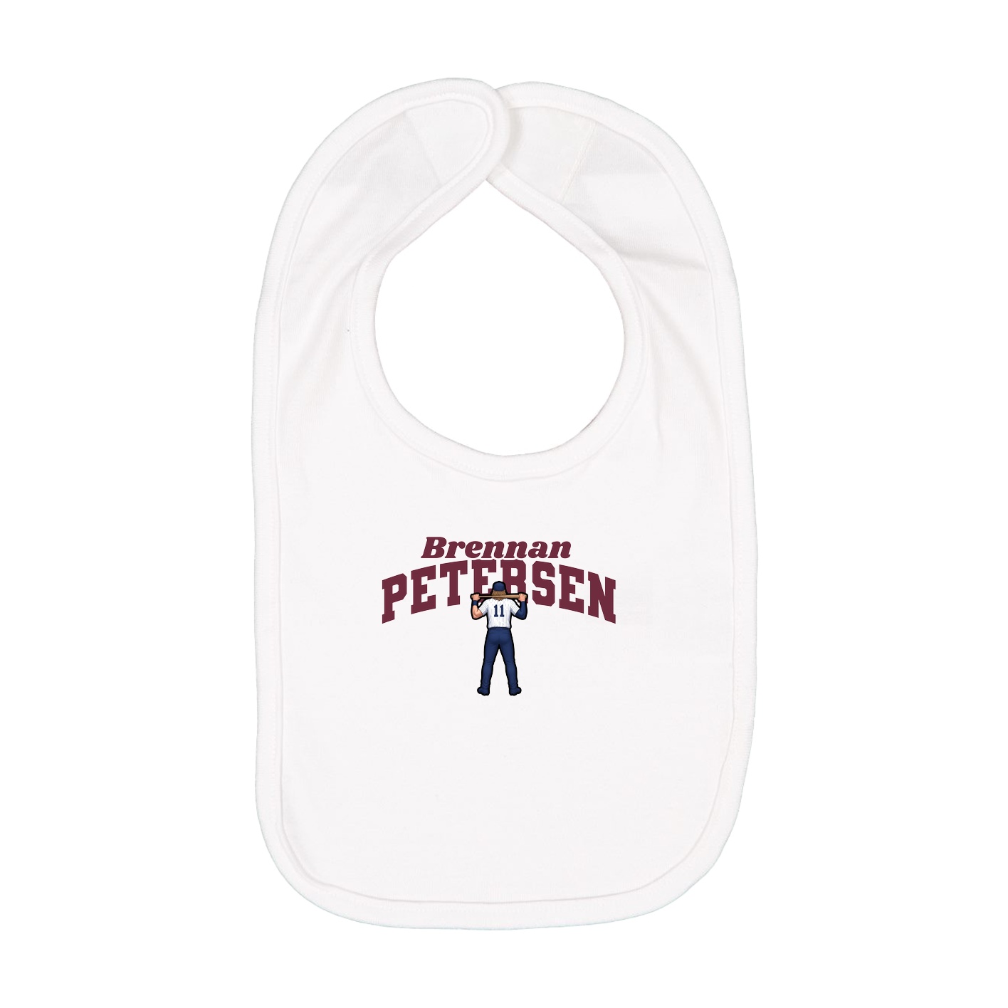 Infant Bib — Signature Arch in White