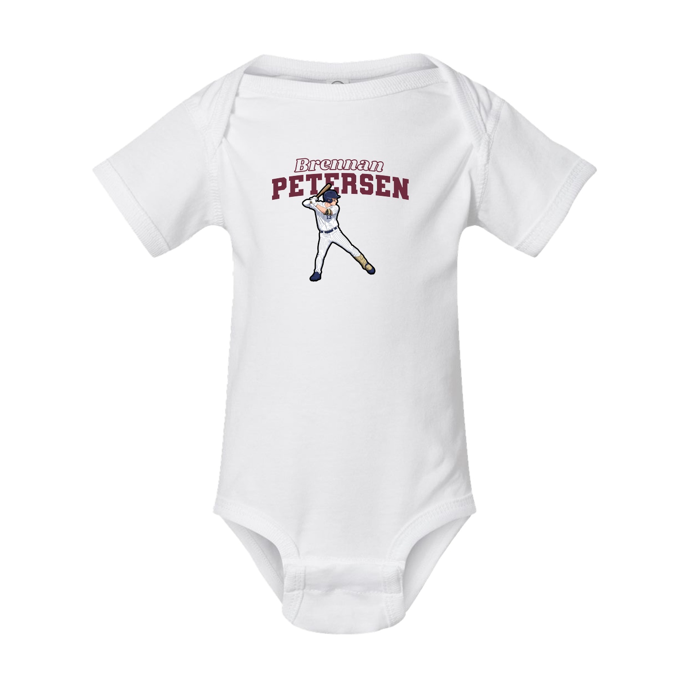 Baby Onesie — Name Arch in White
