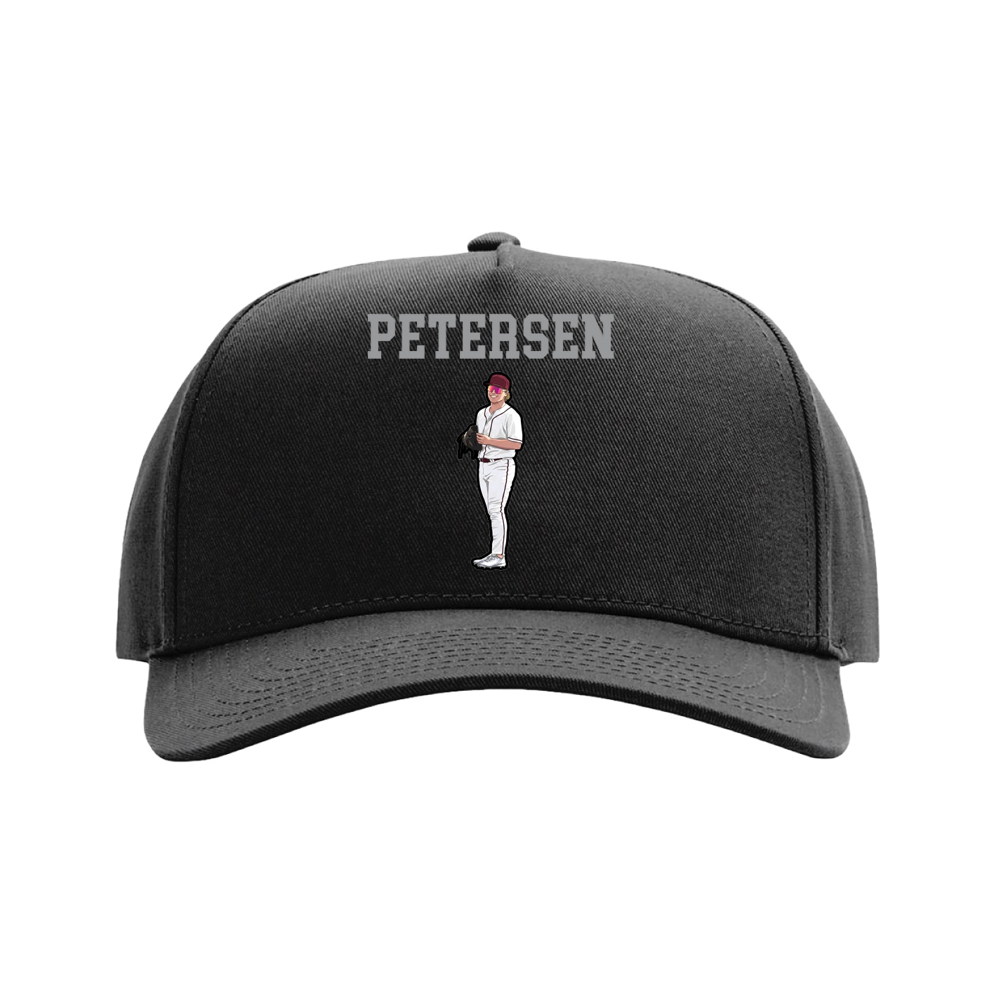 Full Fabric Five-Panel Champ Cap — Shirsey in Black