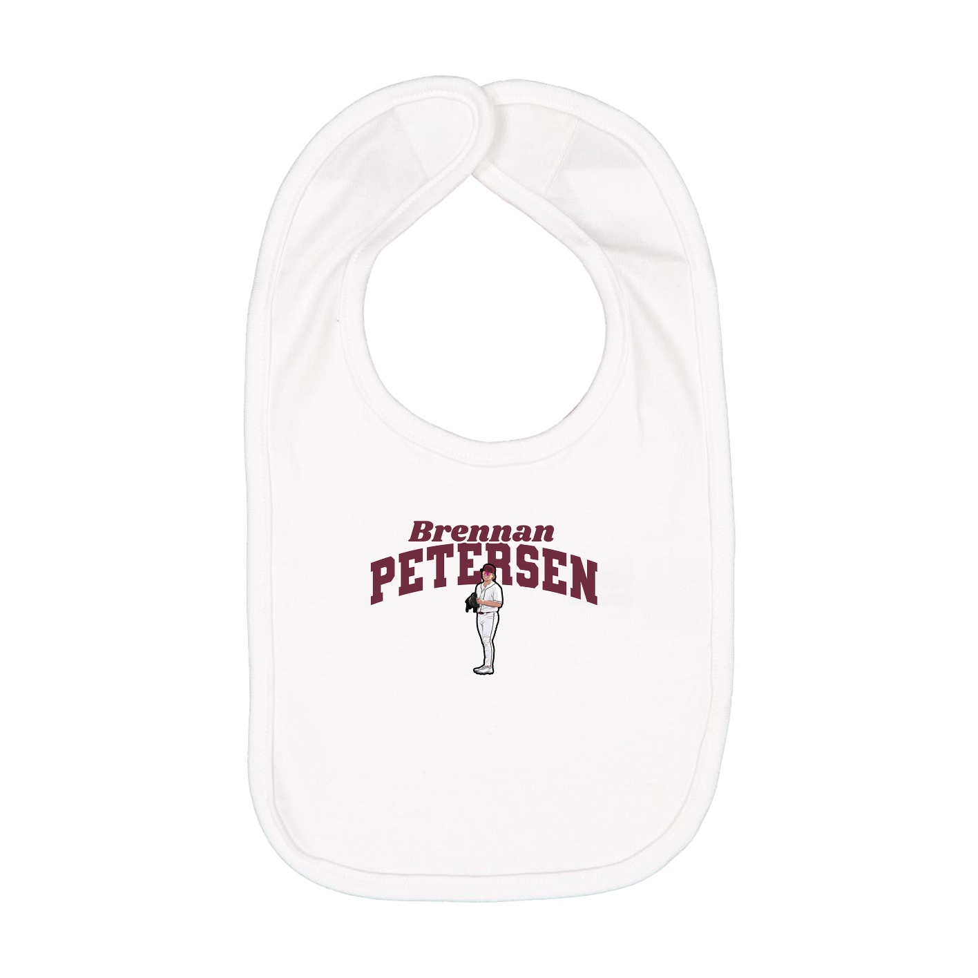 Infant Bib — Signature Arch in White