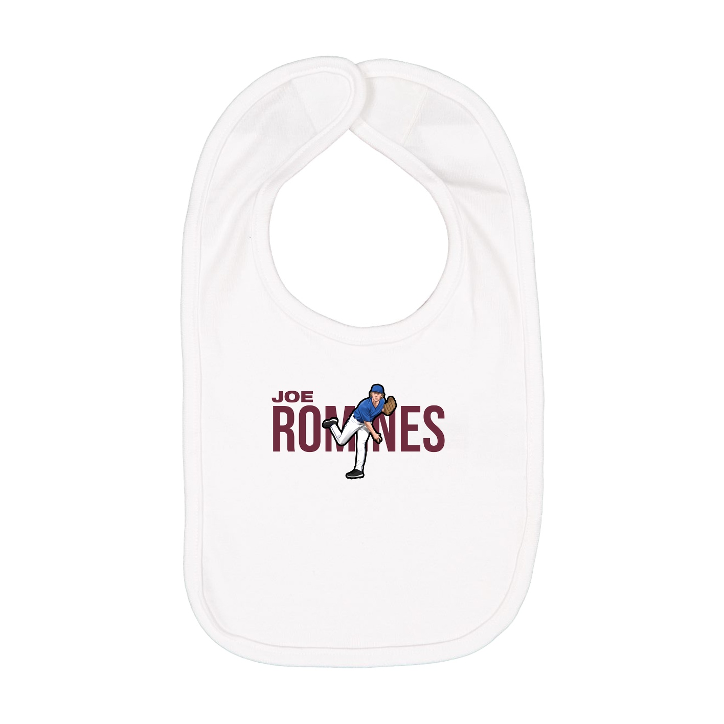 Infant Bib — Player Name in White