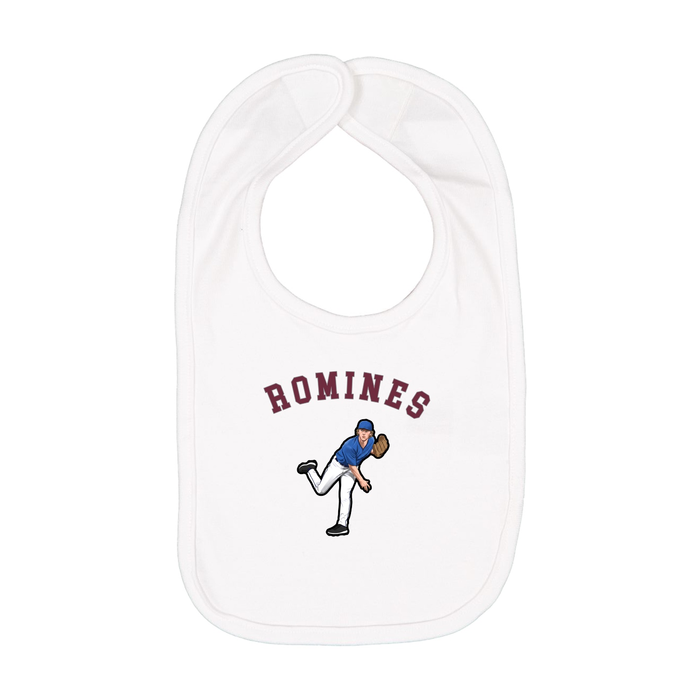 Infant Bib — Shirsey Arch in White