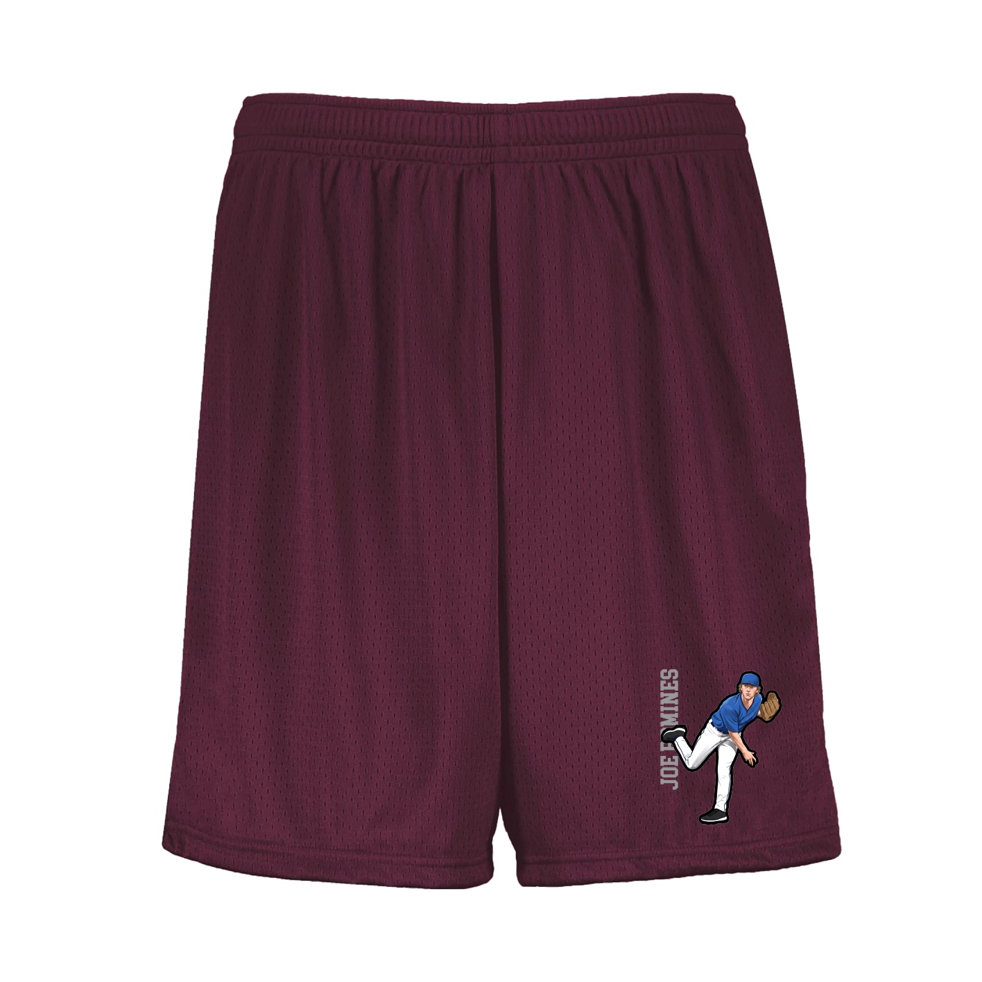 Shorts — Name Vertical in Maroon