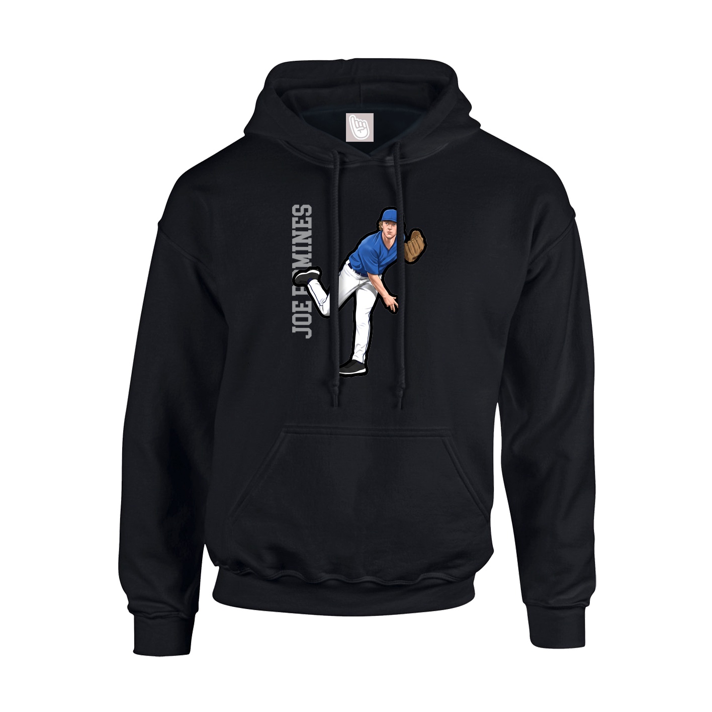 Hoodie — Name Vertical in Black