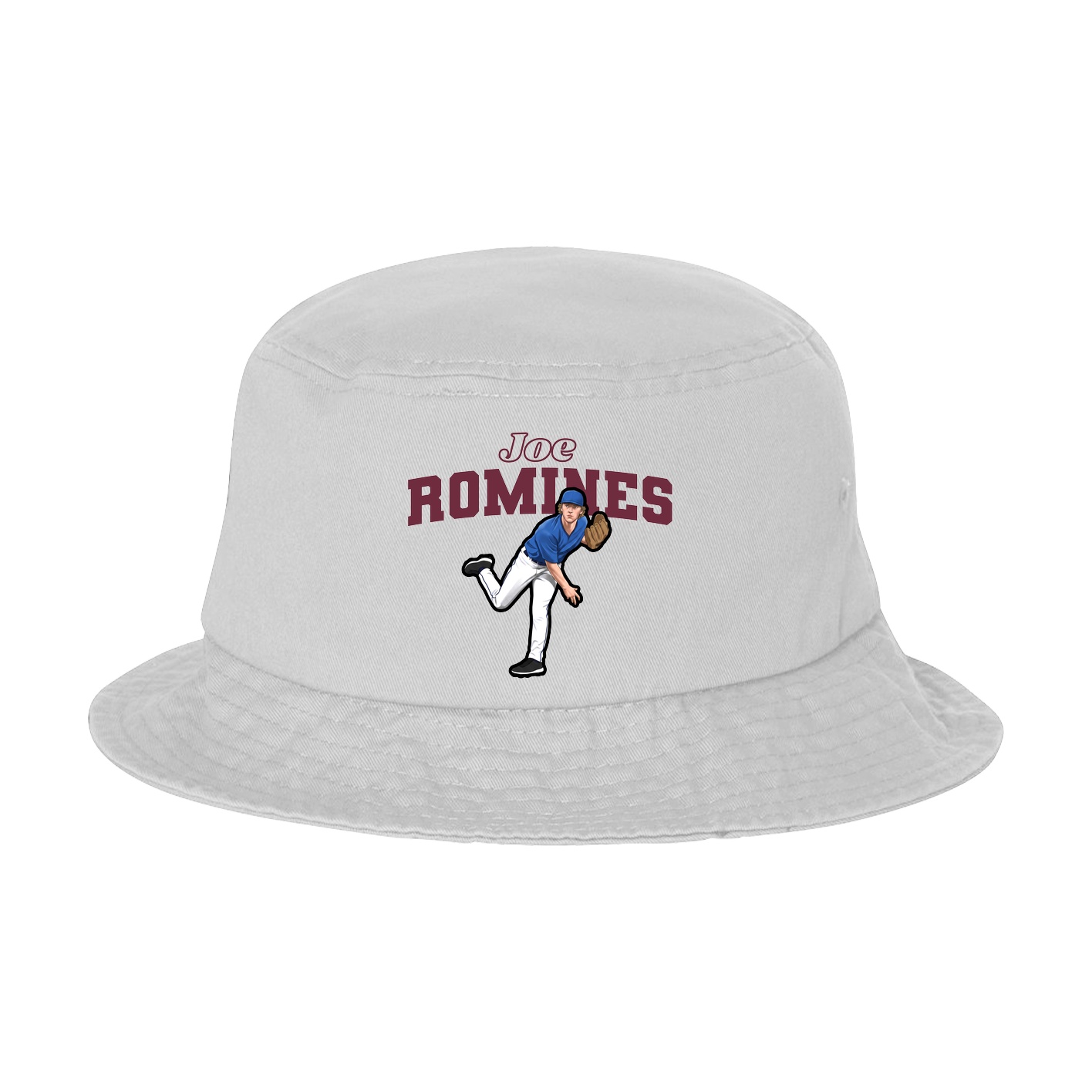 Bucket Cap — Name Arch in White