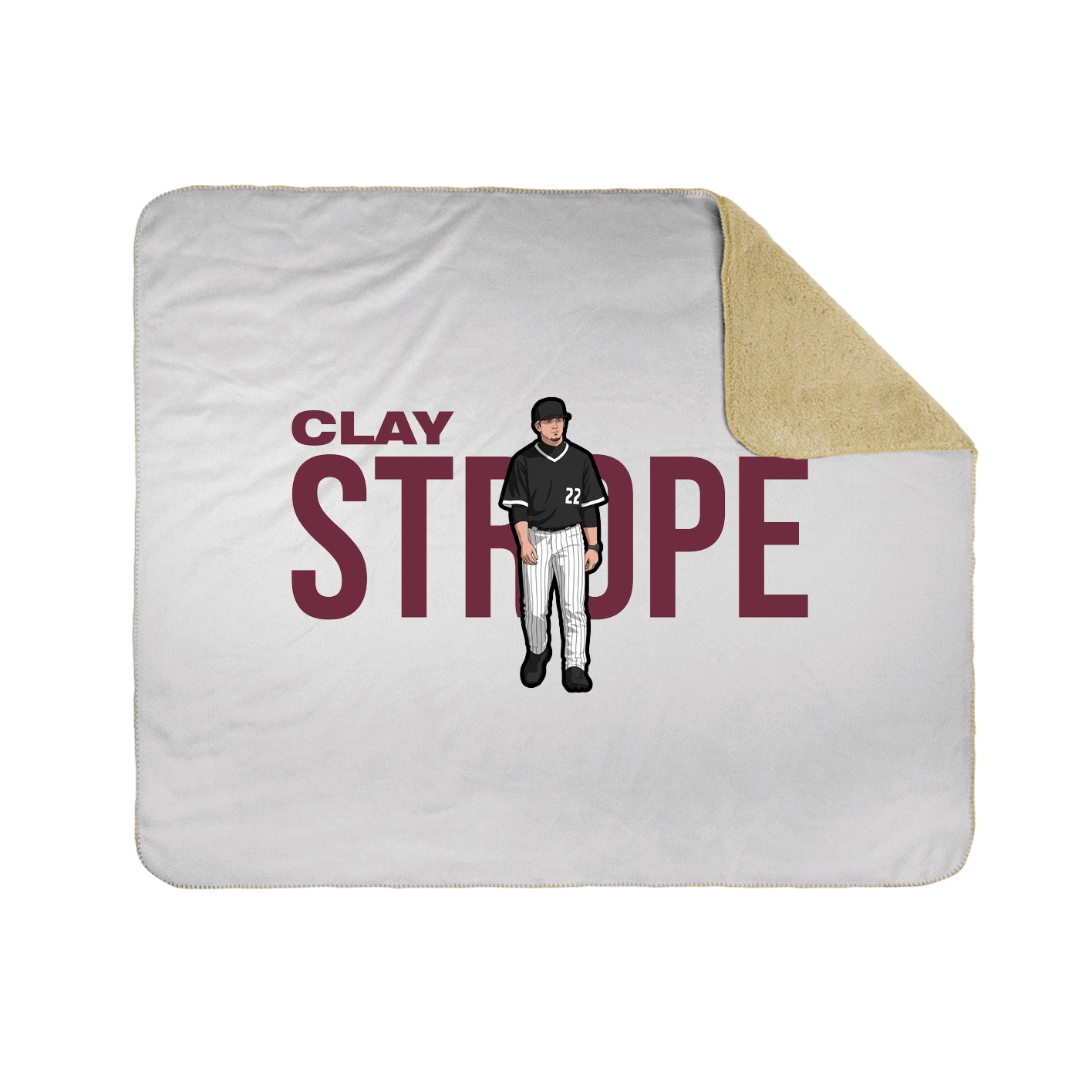 Throw Blanket — Player Name in White