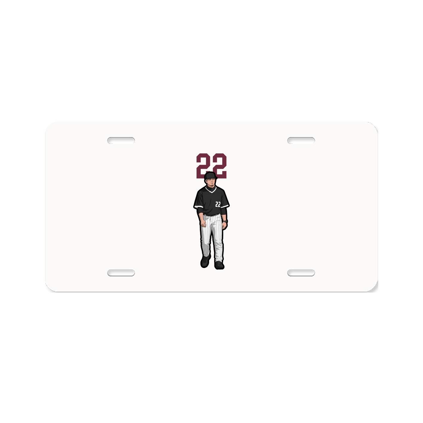 License Plate — Number Top in Classic