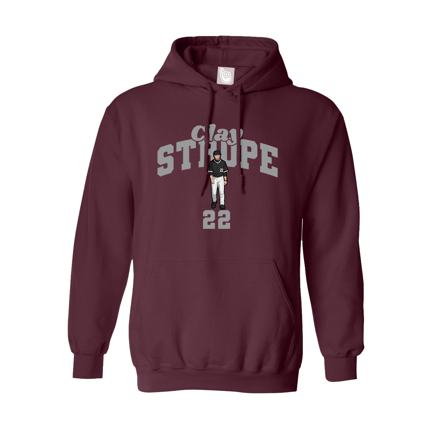 Youth Hoodie — Signature Arch in Maroon