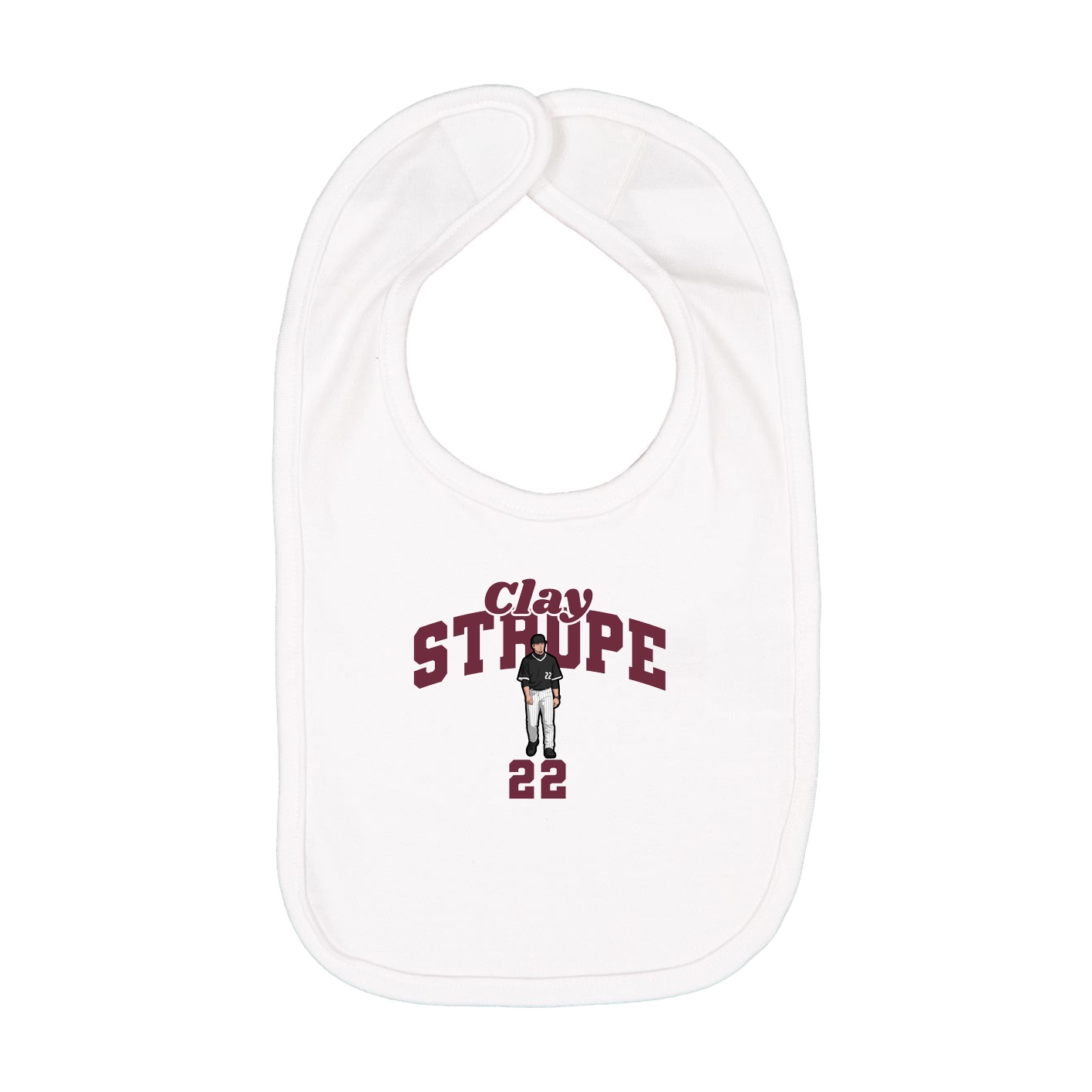 Infant Bib — Signature Arch in White