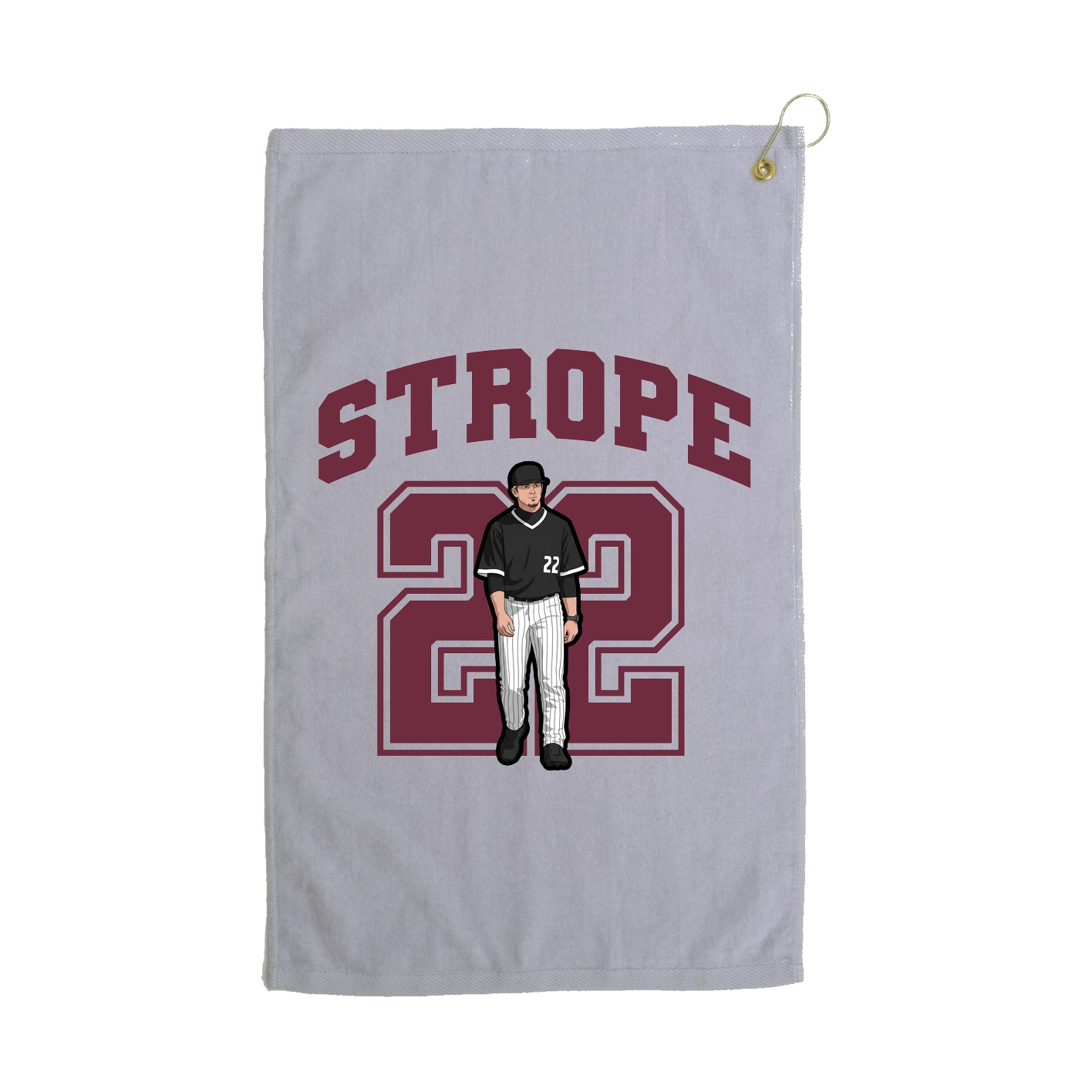 Golf Towel — Number in Grey